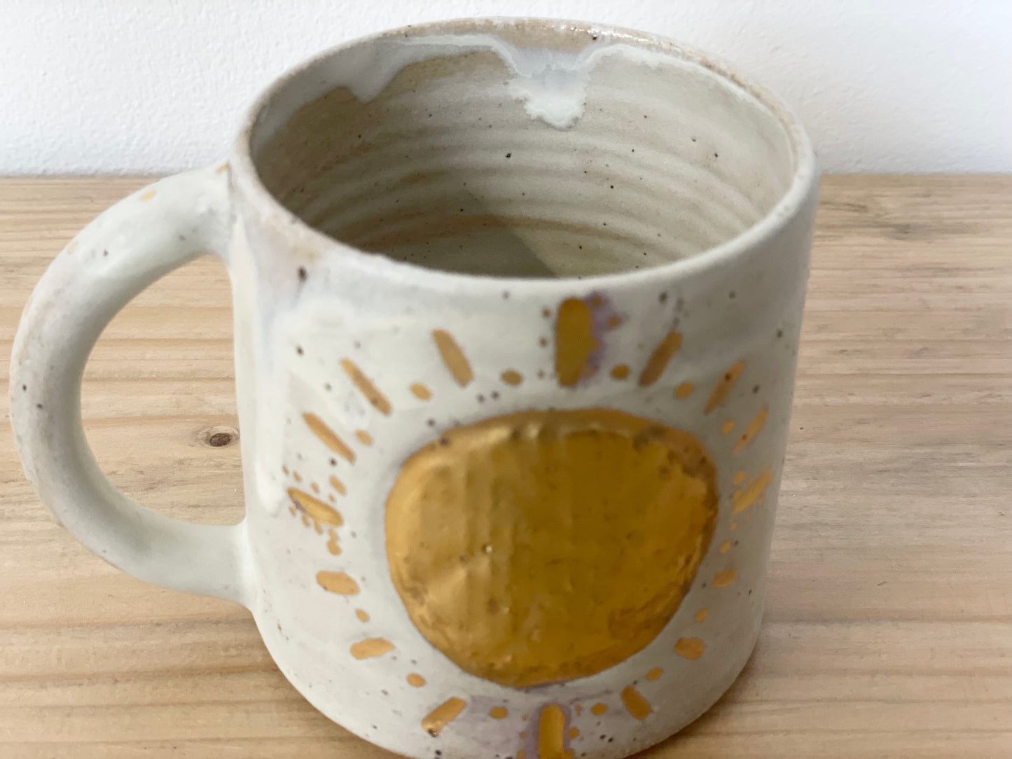 Ceramic 24k Gold Sun mug