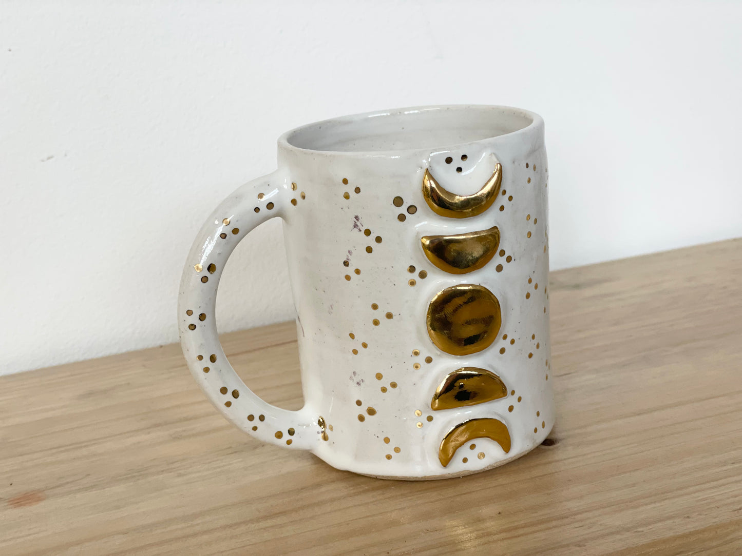 Ceramic 24k Gold moon phases mug