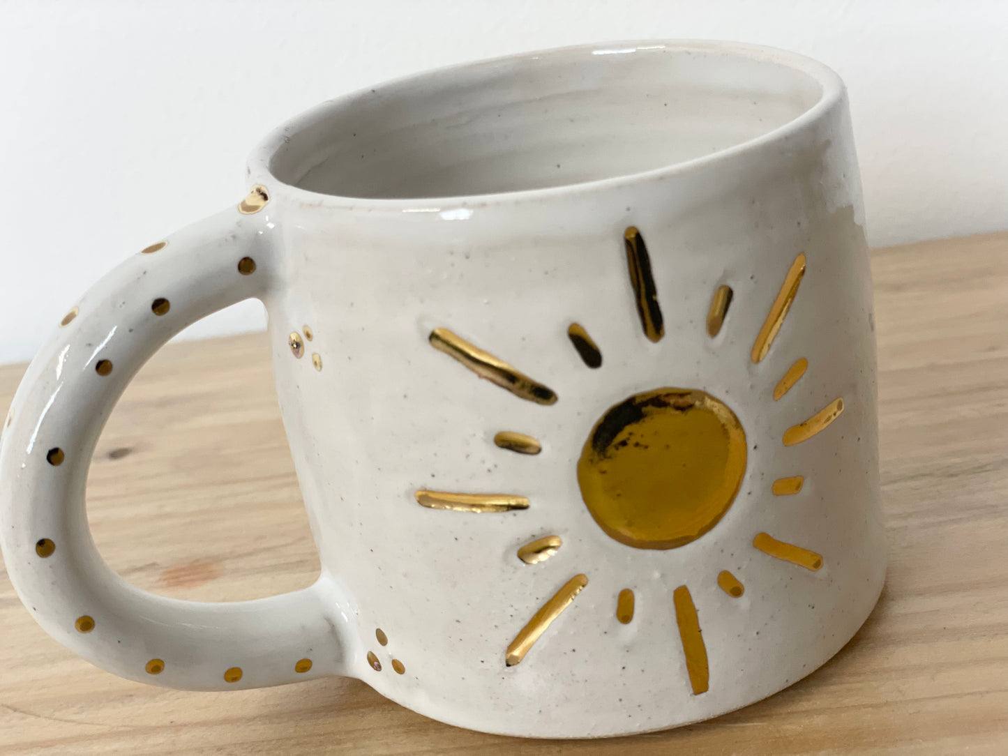 Ceramic 24k Gold Sun mug