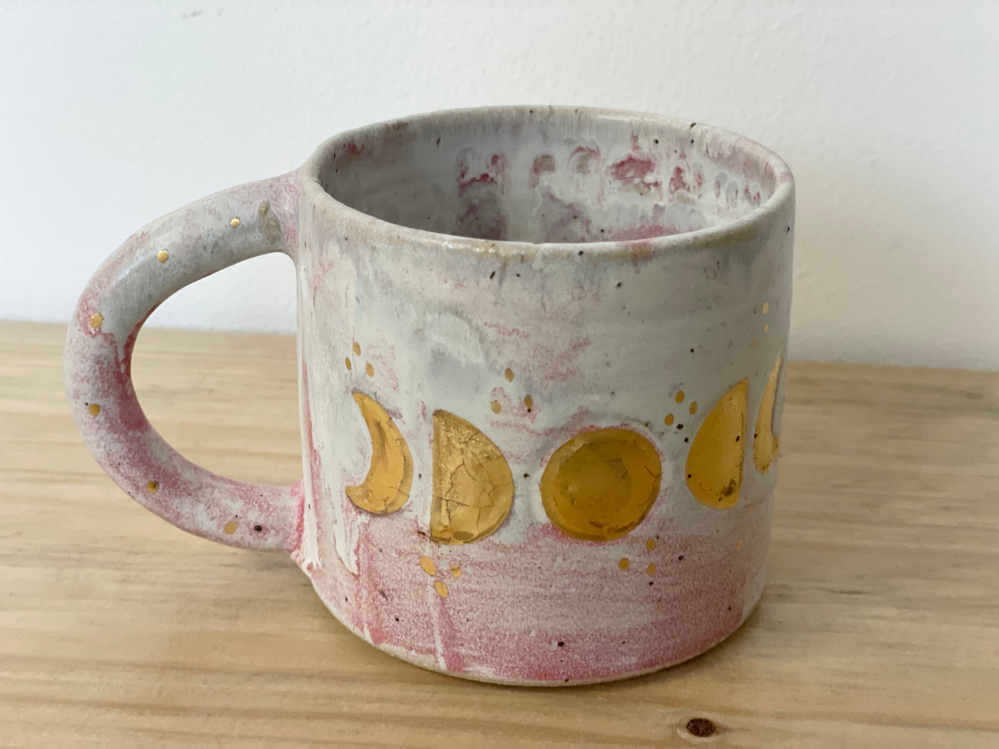 Ceramic 24k Gold moon phases mug