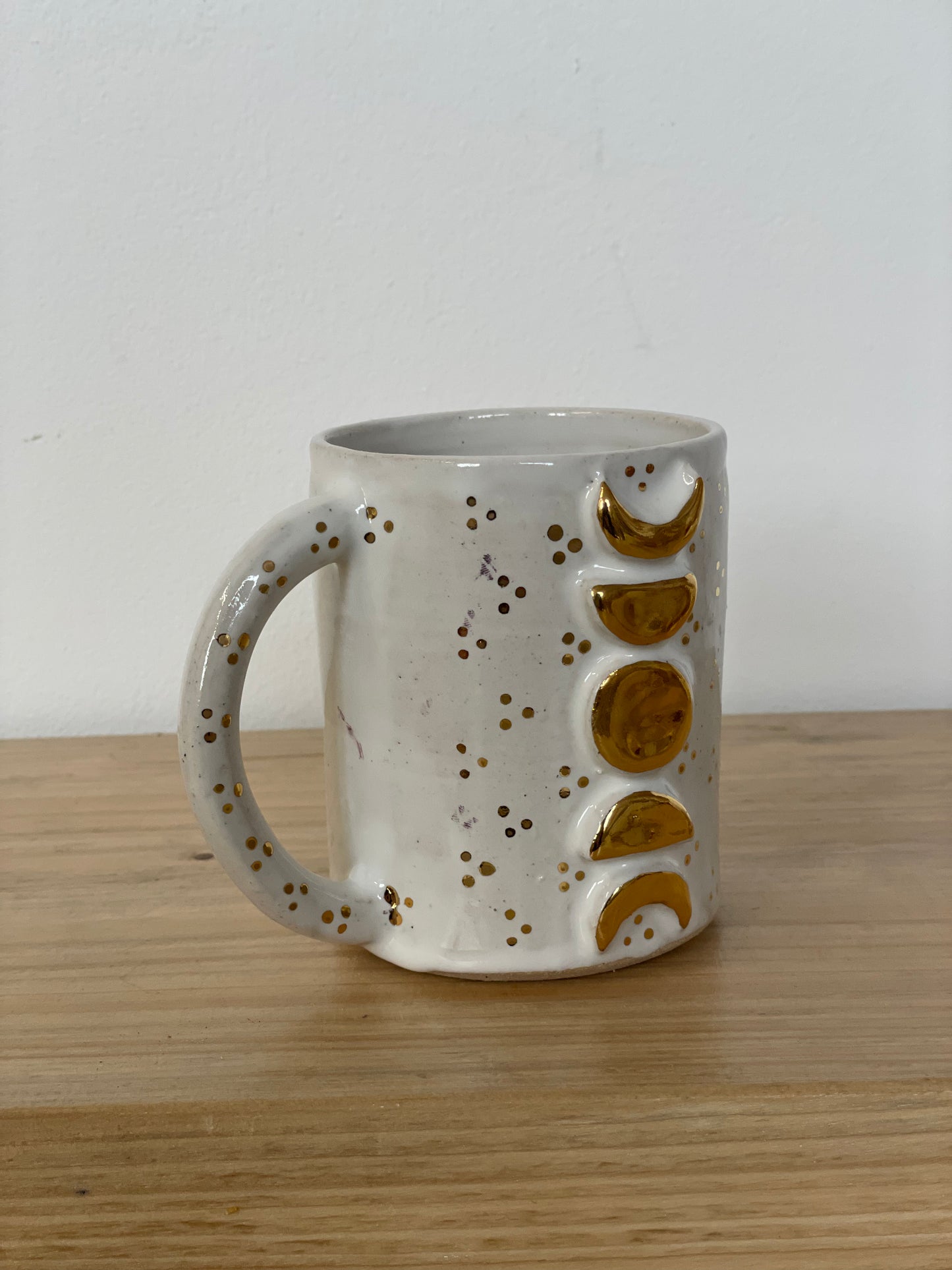 Ceramic 24k Gold moon phases mug