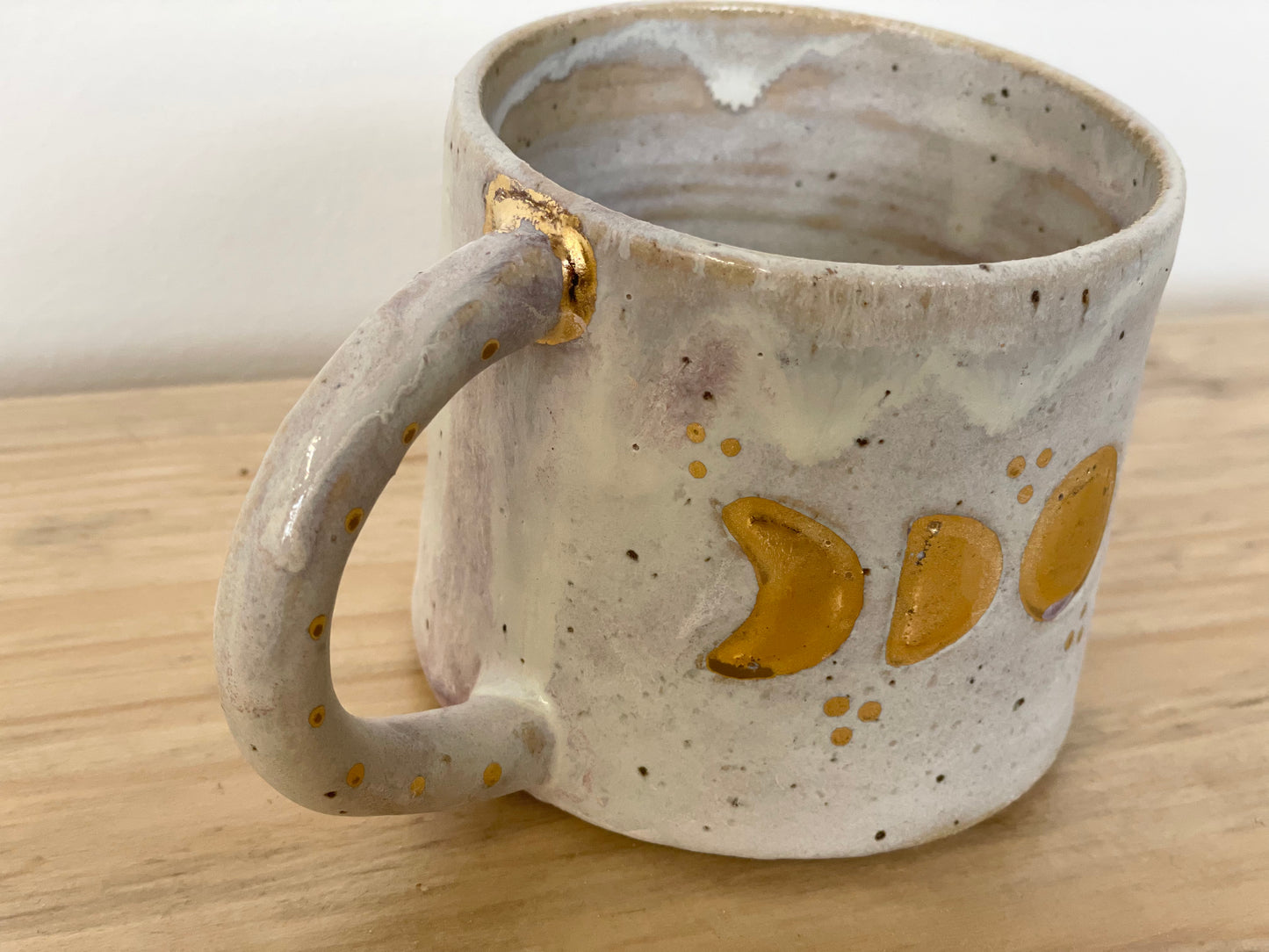 Ceramic 24k Gold moon phases mug