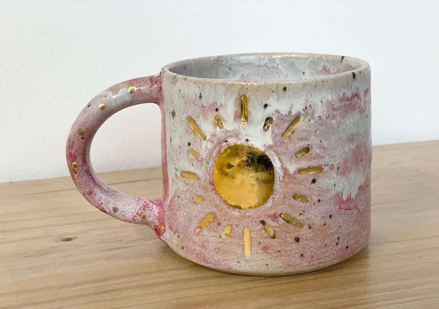 Ceramic 24k Gold Sun mug