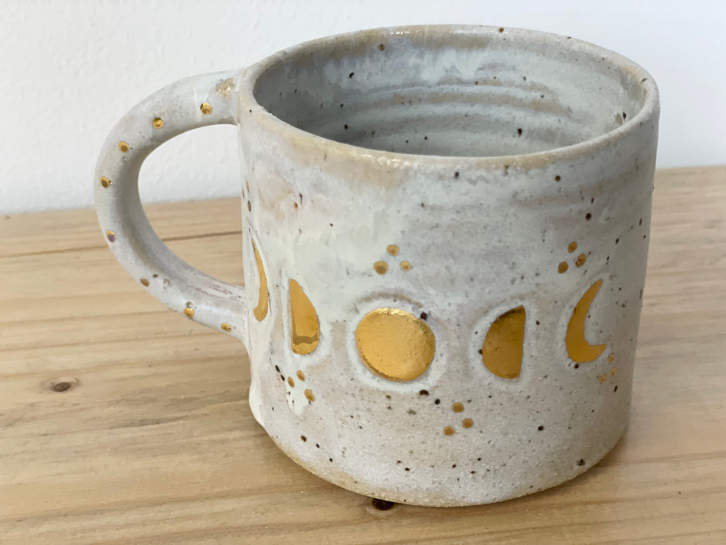 Ceramic 24k Gold moon phases mug