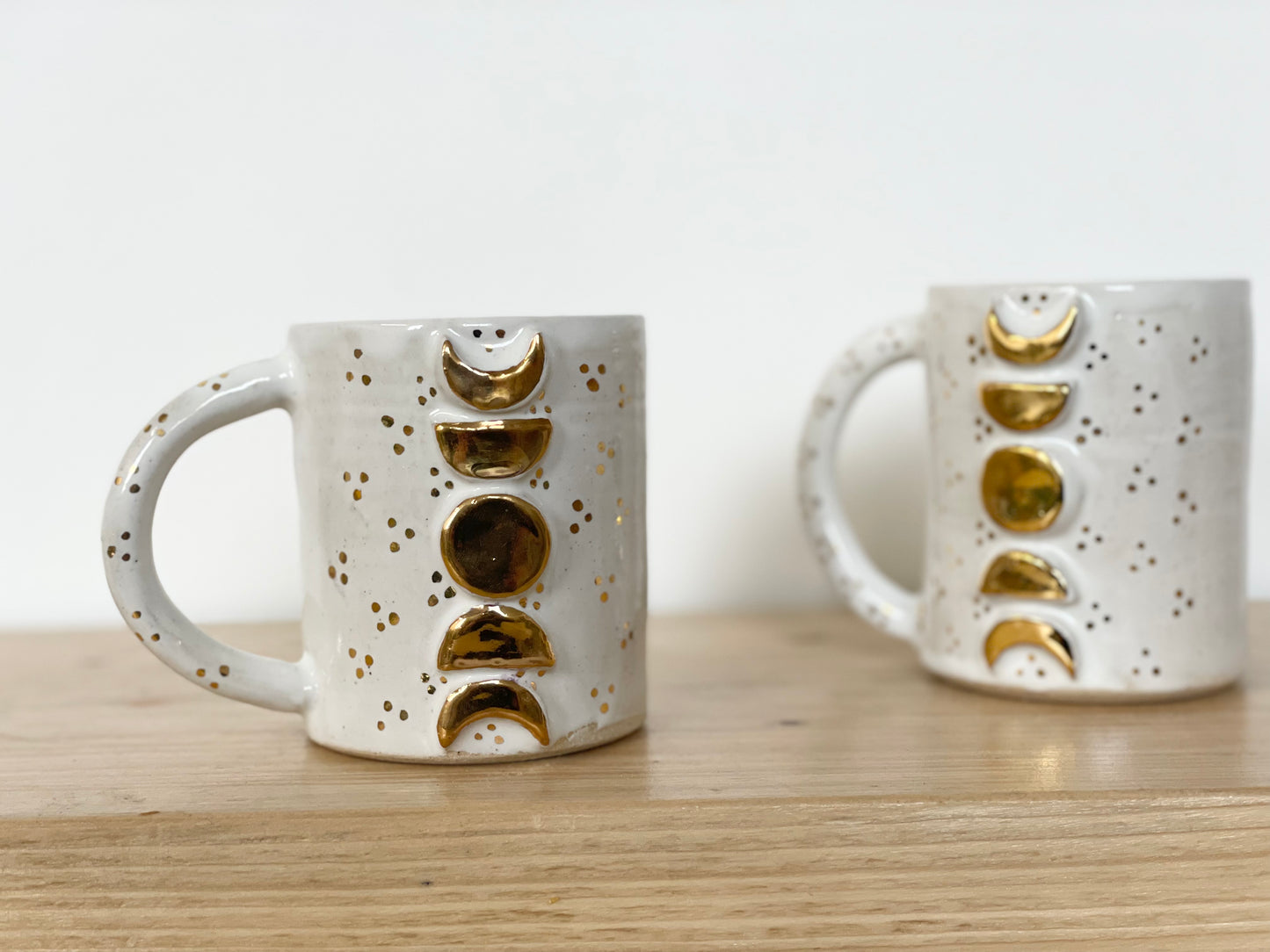 Ceramic 24k Gold moon phases mug