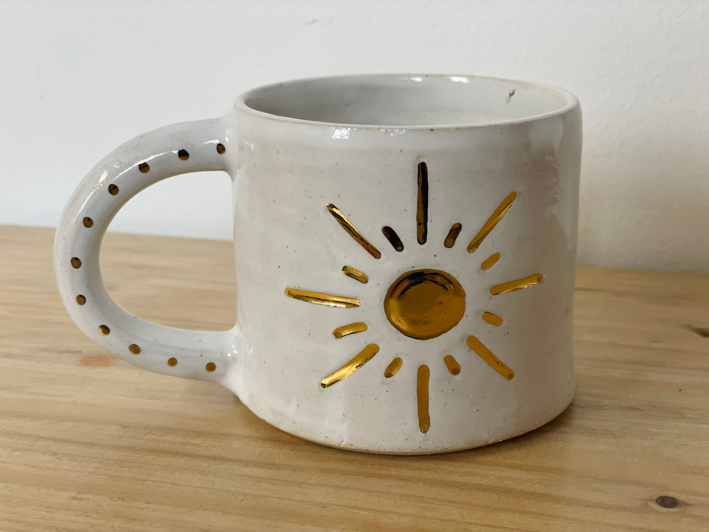 Ceramic 24k Gold Sun mug