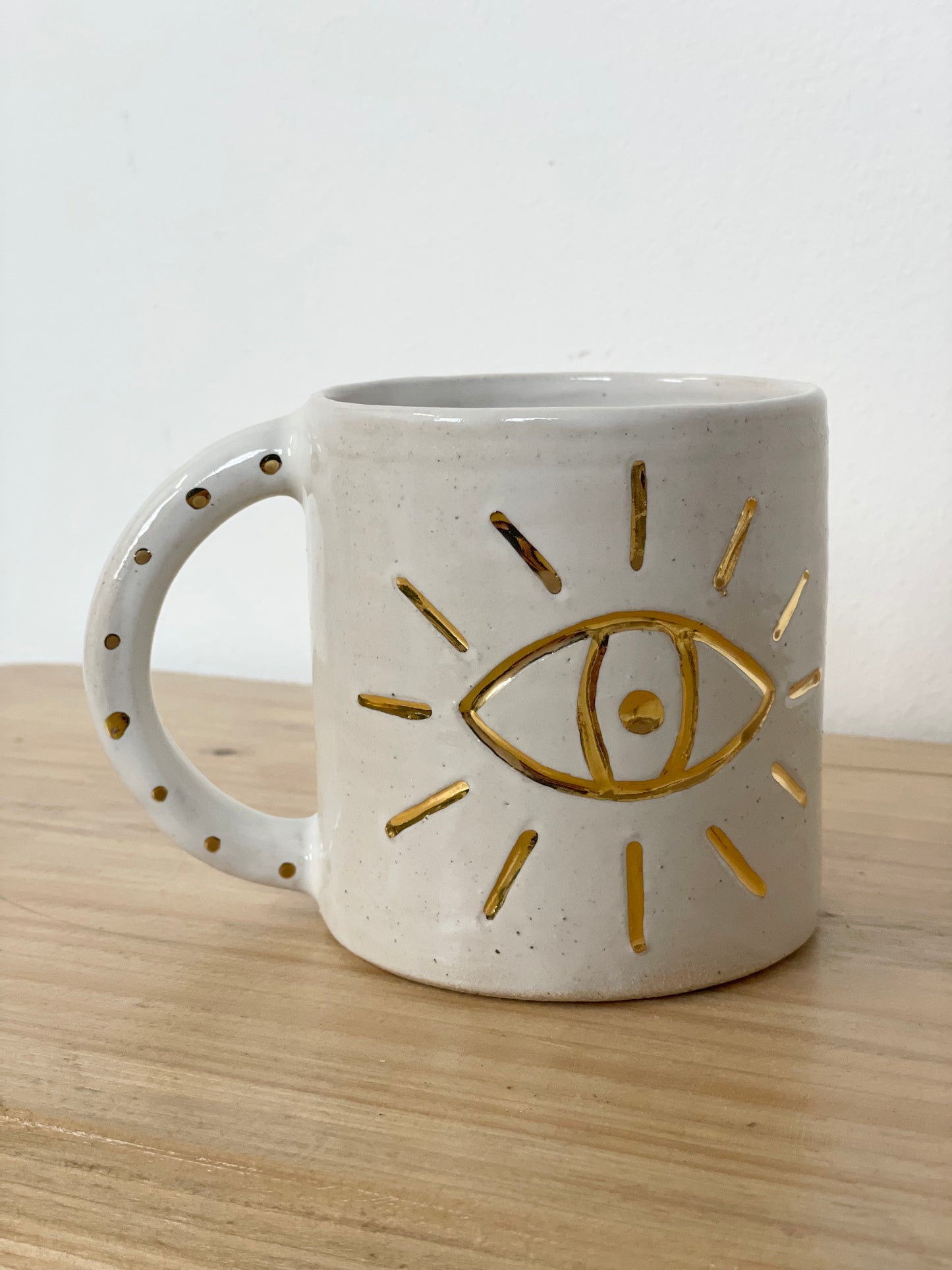 Ceramic 24k Gold eye mug