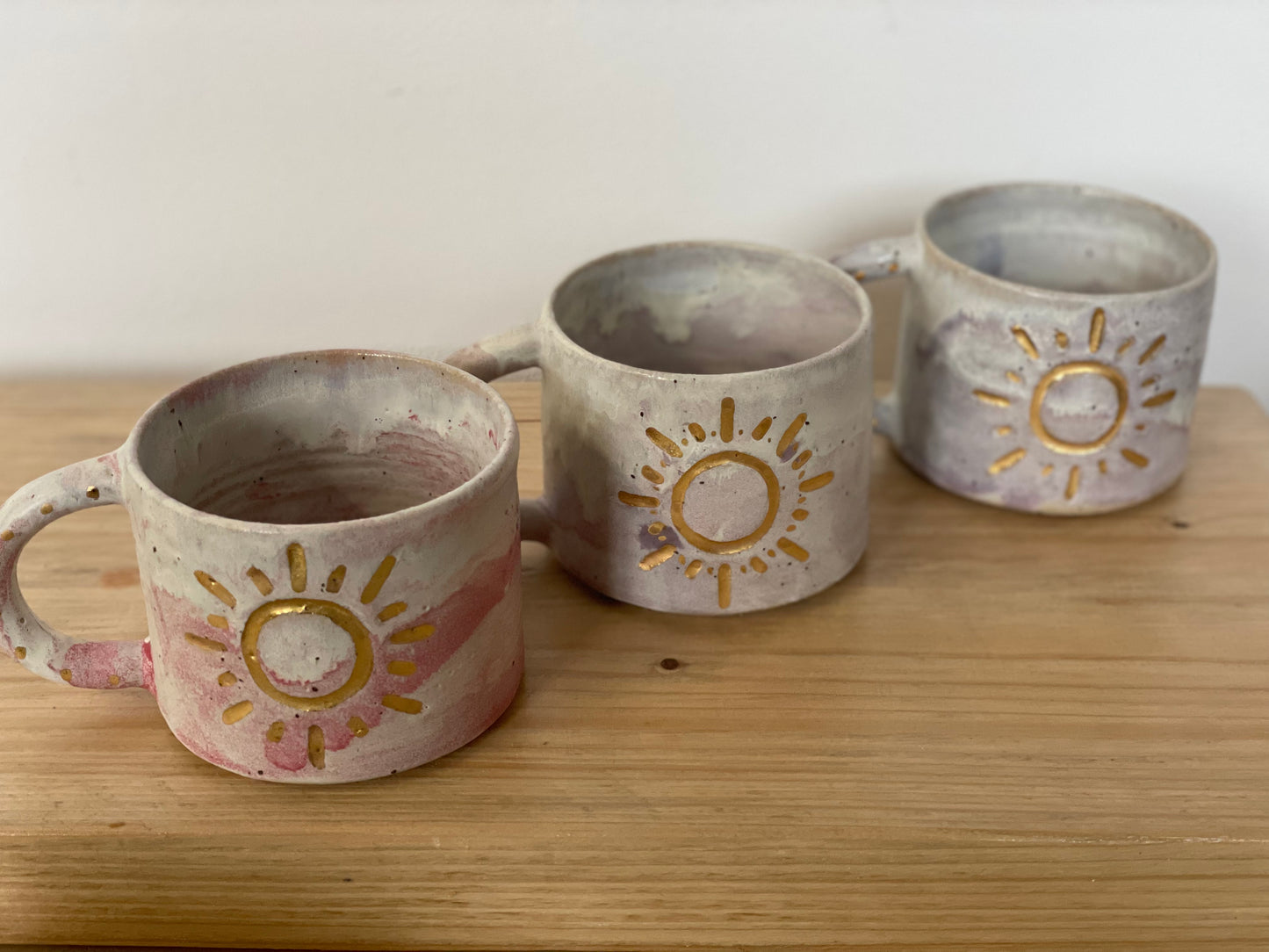 Ceramic 24k Gold Sun mug