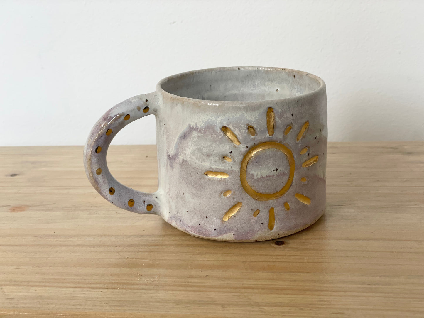 Ceramic 24k Gold Sun mug