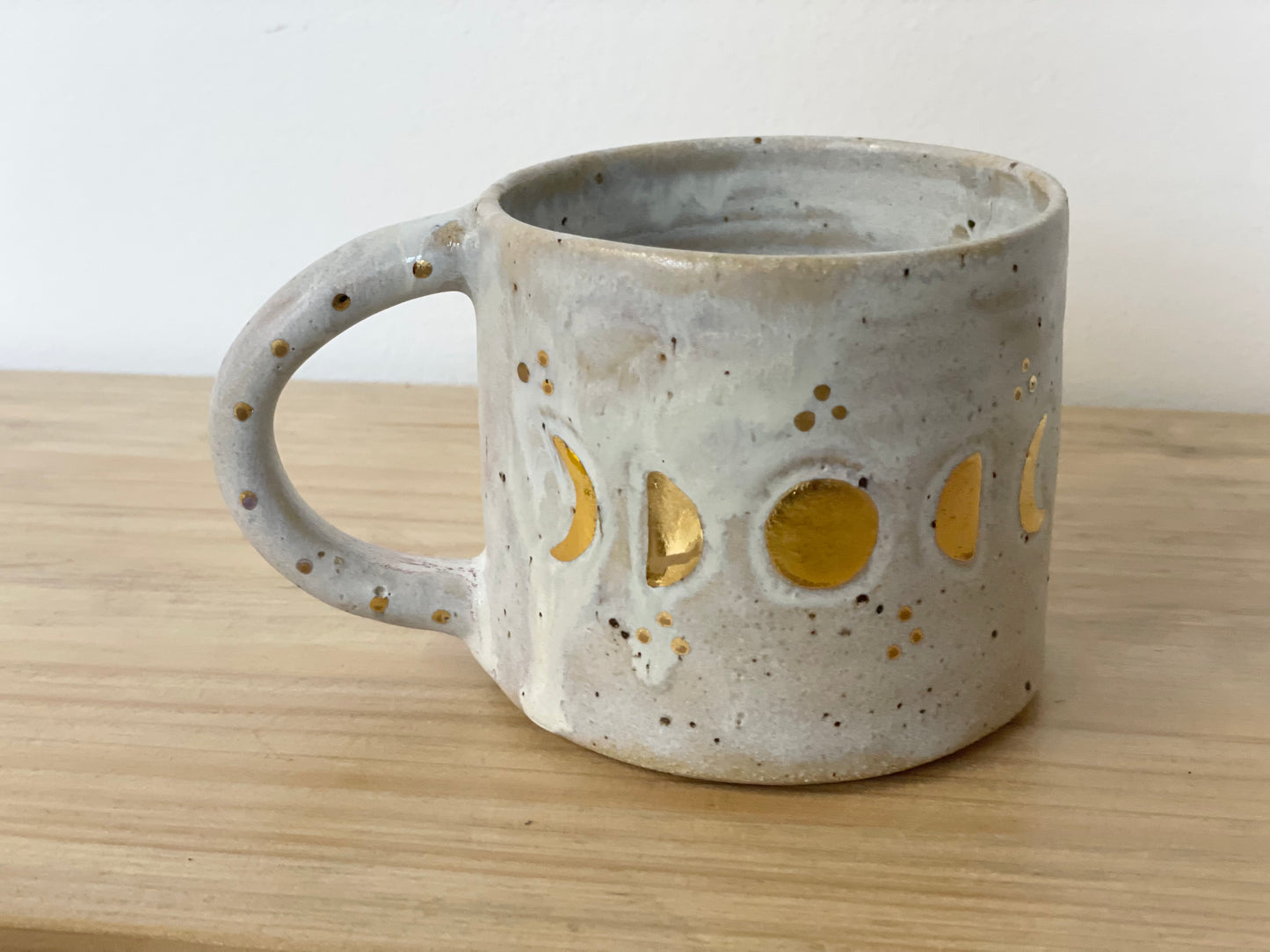 Ceramic 24k Gold moon phases mug