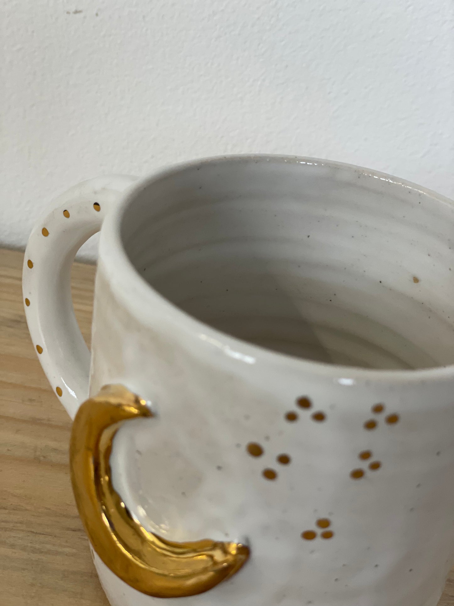 Ceramic 24k Crescent moon mug