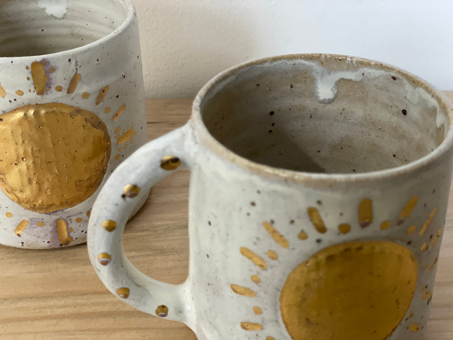 Ceramic 24k Gold Sun mug