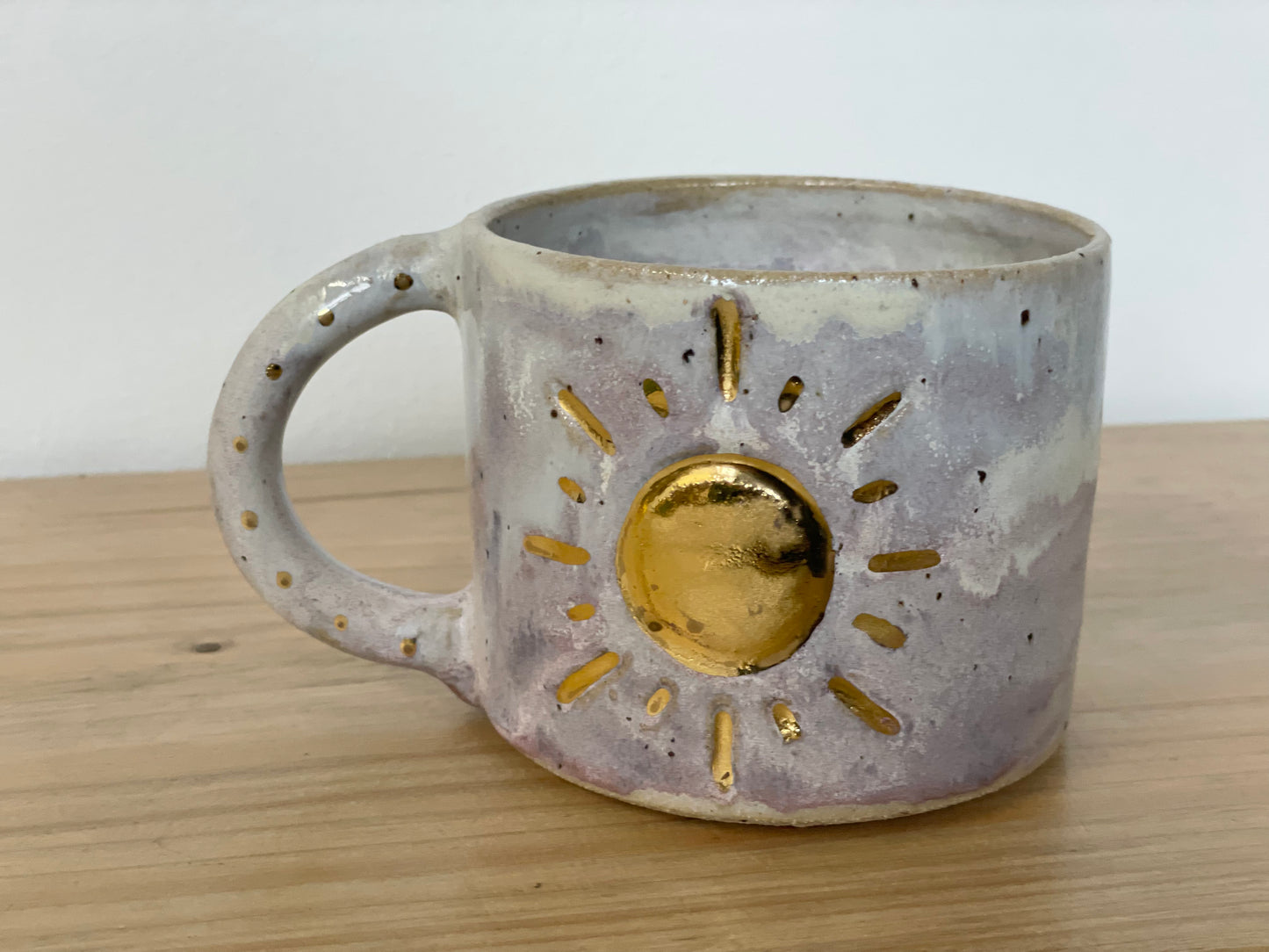 Ceramic 24k Gold Sun mug