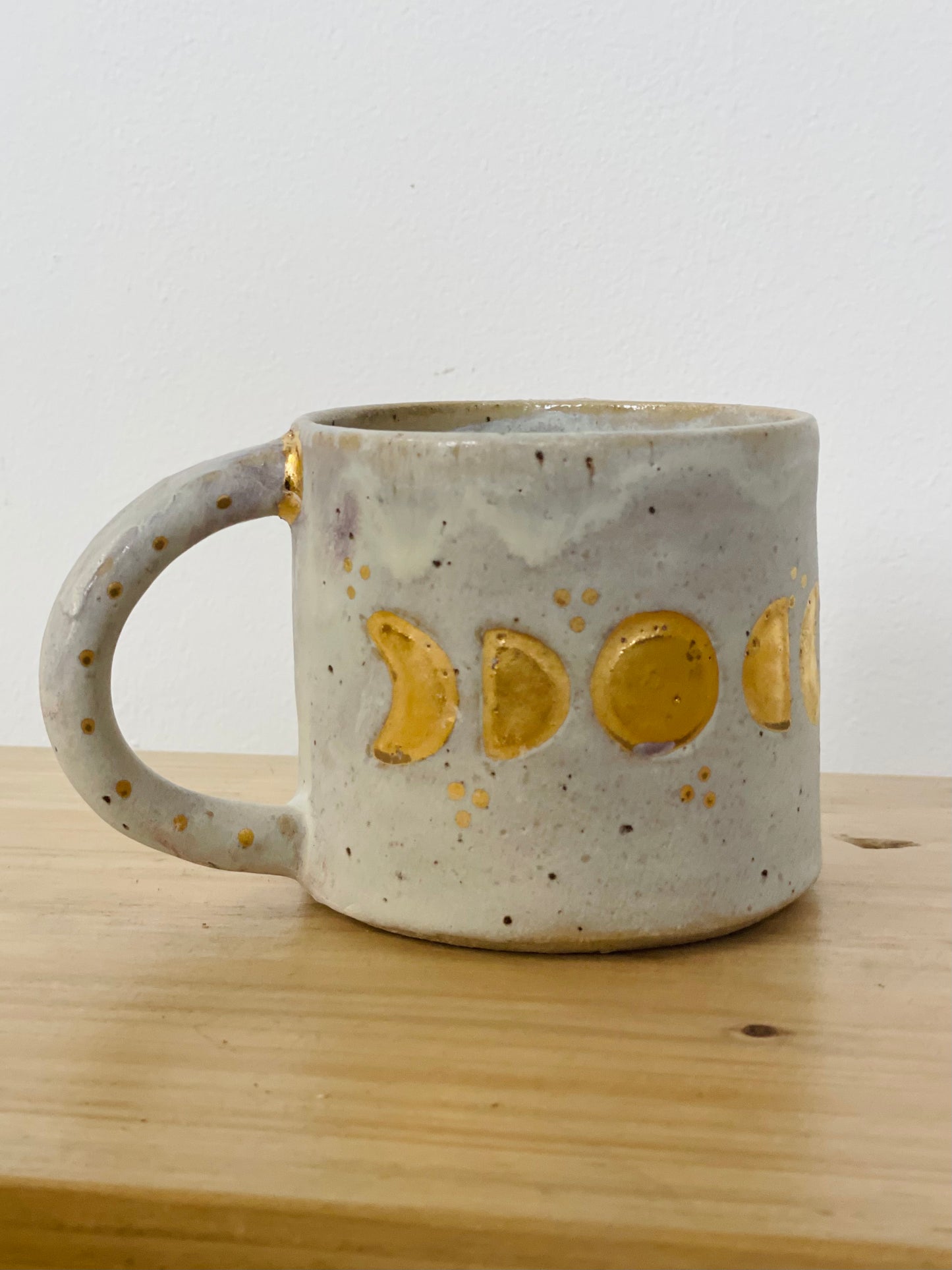 Ceramic 24k Gold moon phases mug