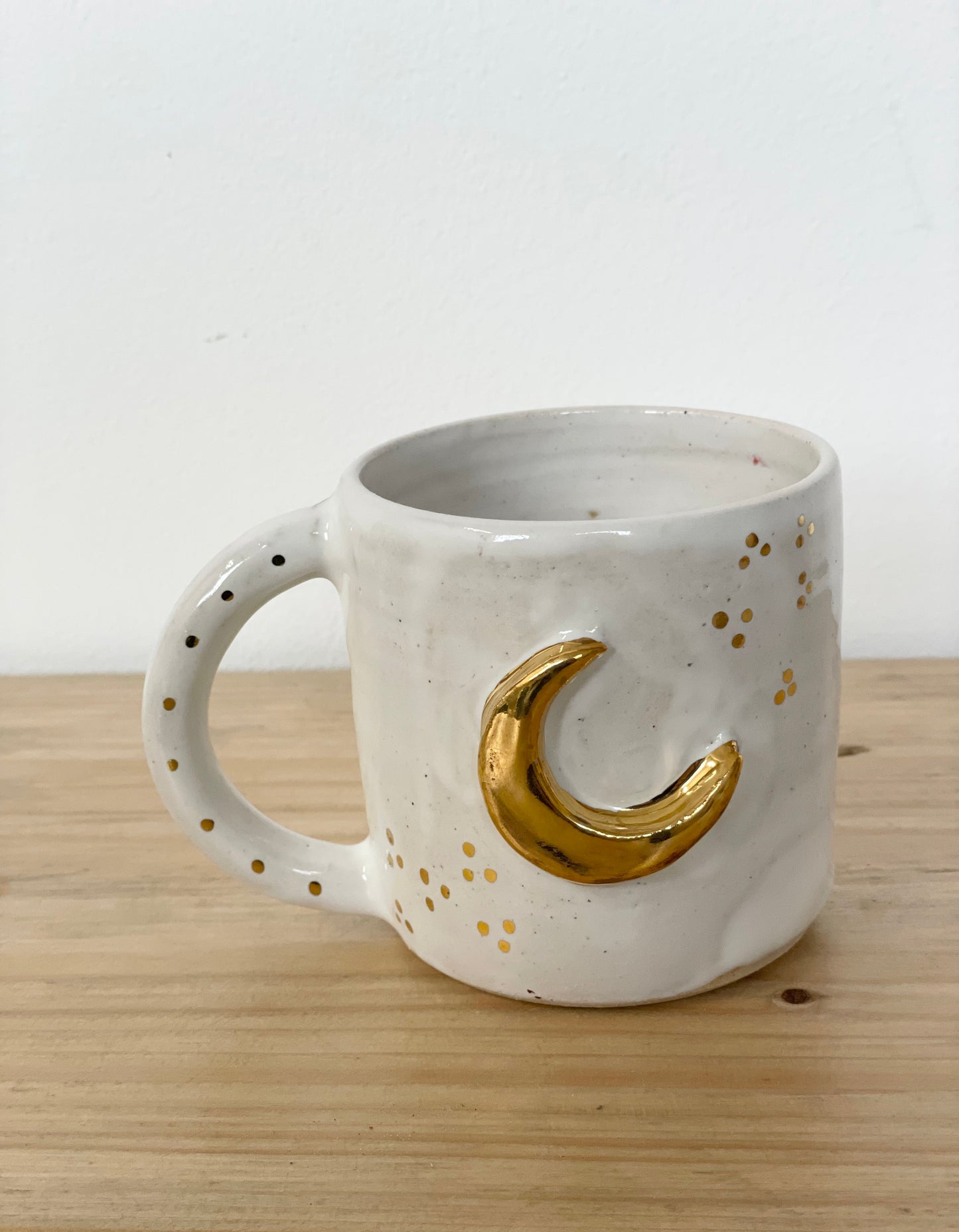 Ceramic 24k Crescent moon mug