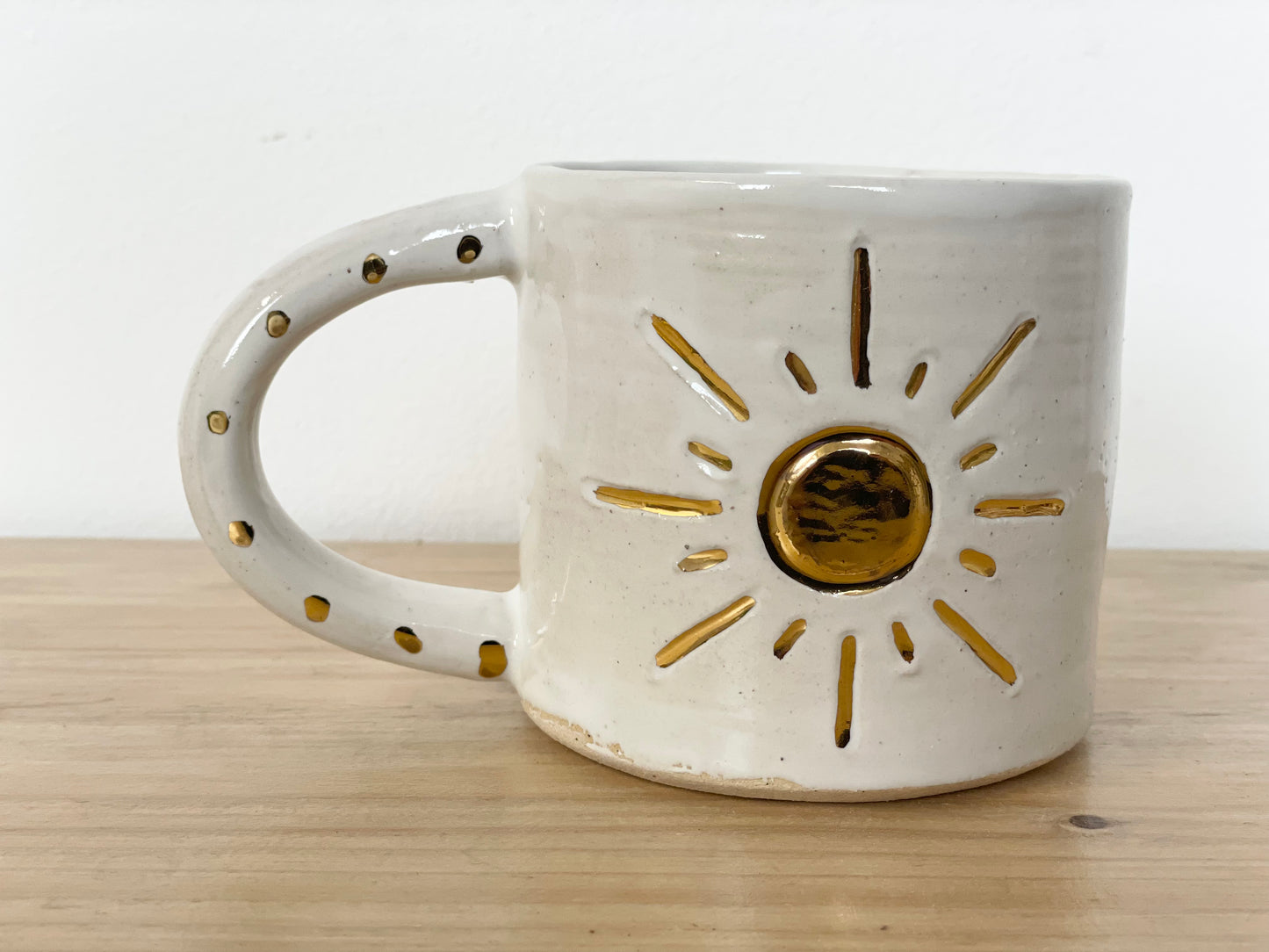 Ceramic 24k Gold Sun mug