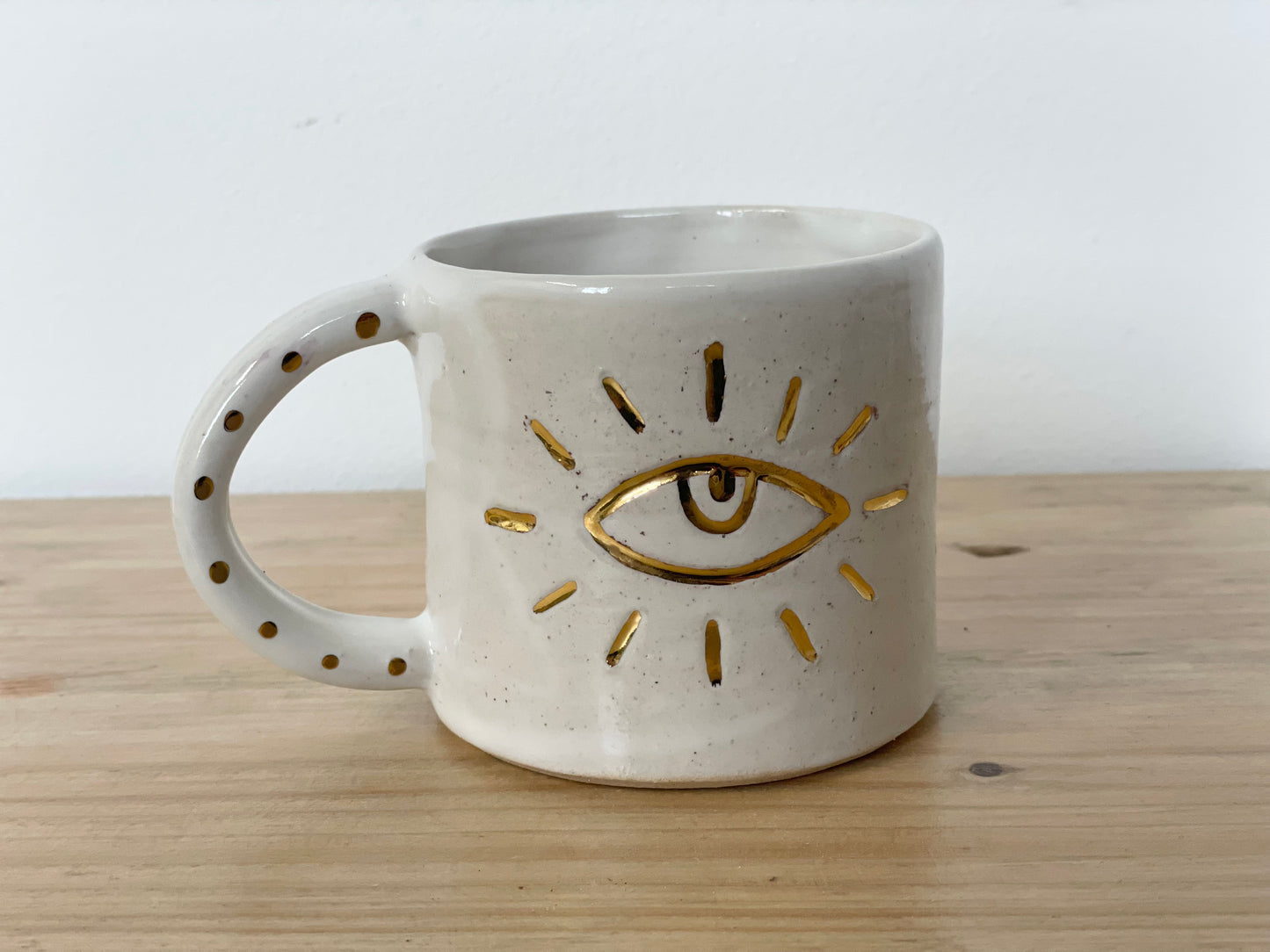 Ceramic 24k Gold eye mug