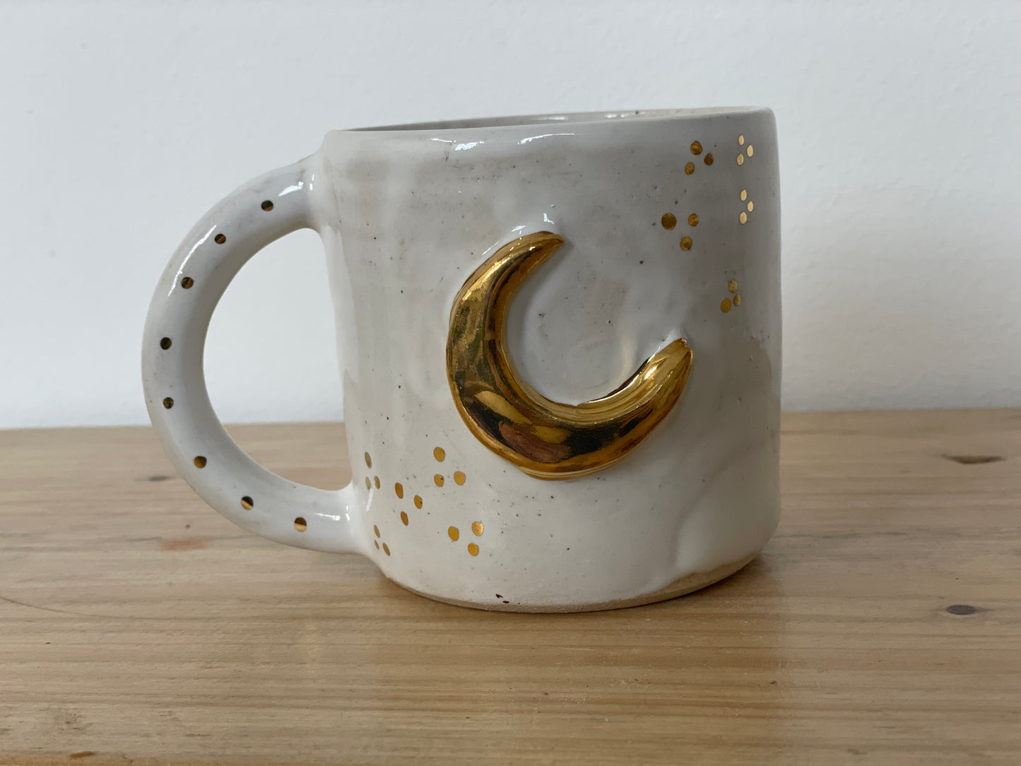 Ceramic 24k Crescent moon mug