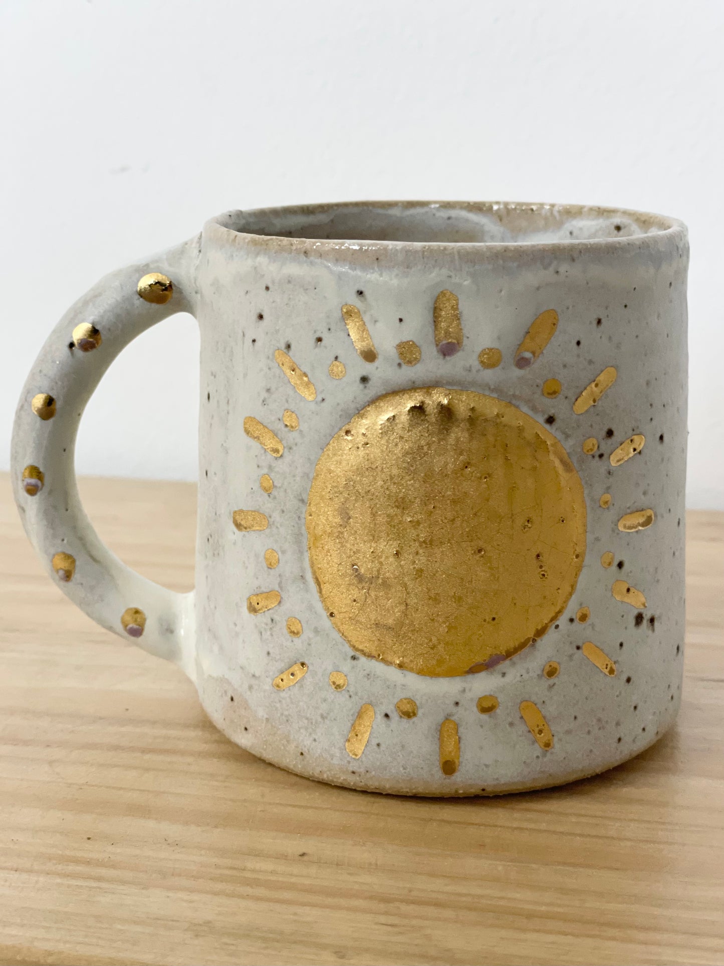 Ceramic 24k Gold Sun mug