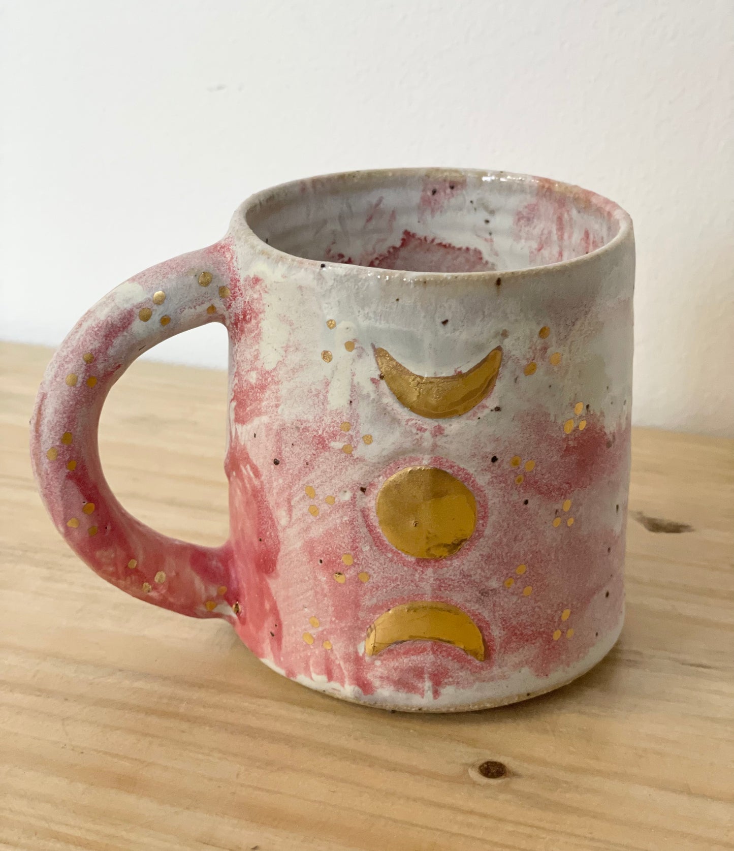 Ceramic 24k Gold moon phases mug