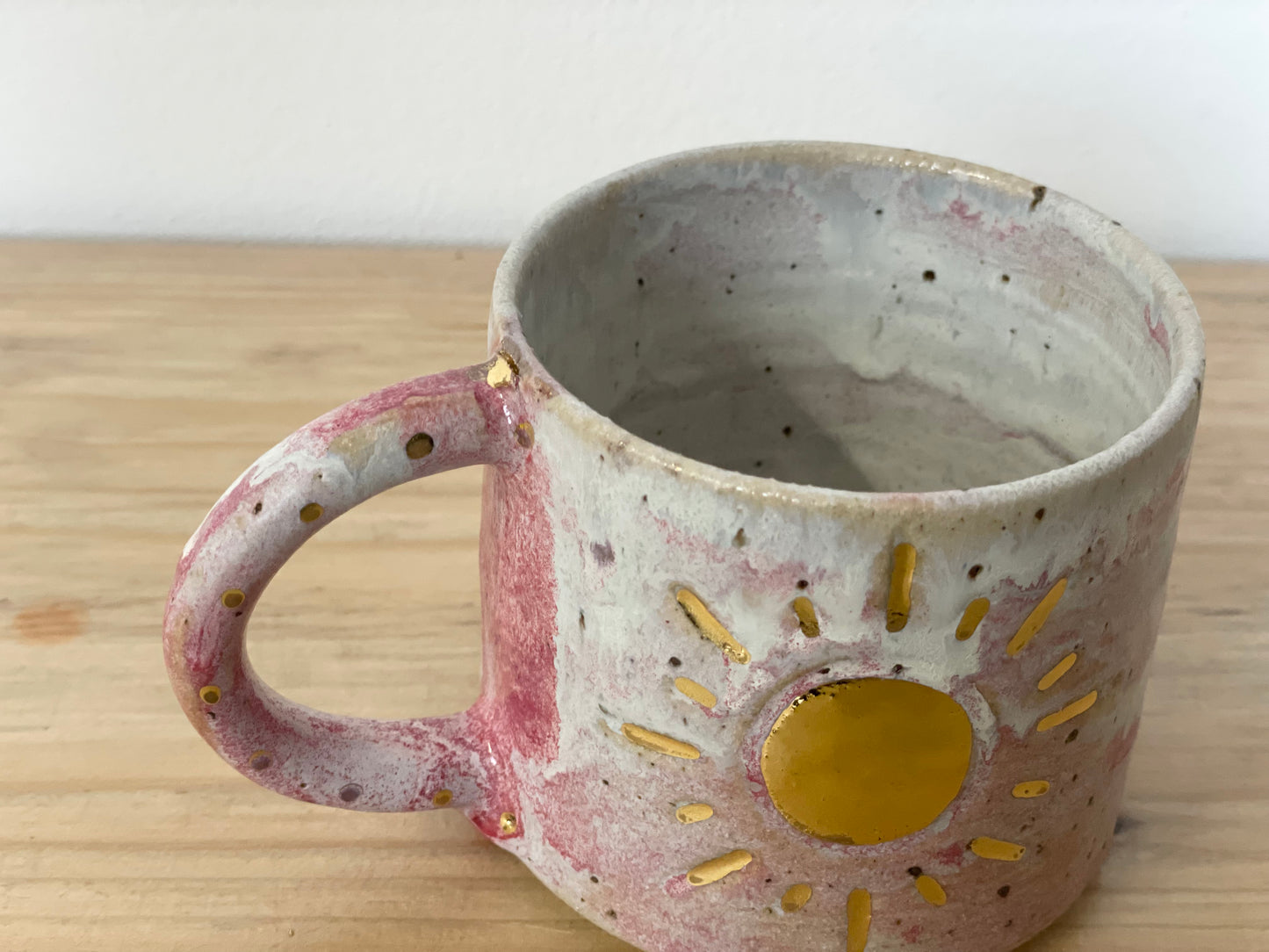 Ceramic 24k Gold Sun mug