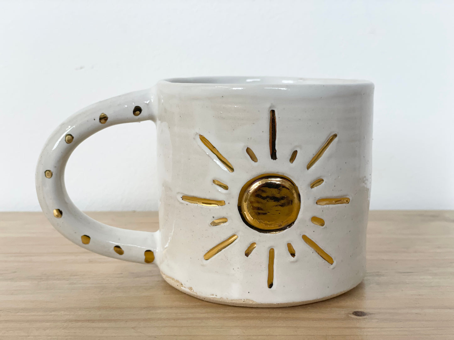 Ceramic 24k Gold Sun mug