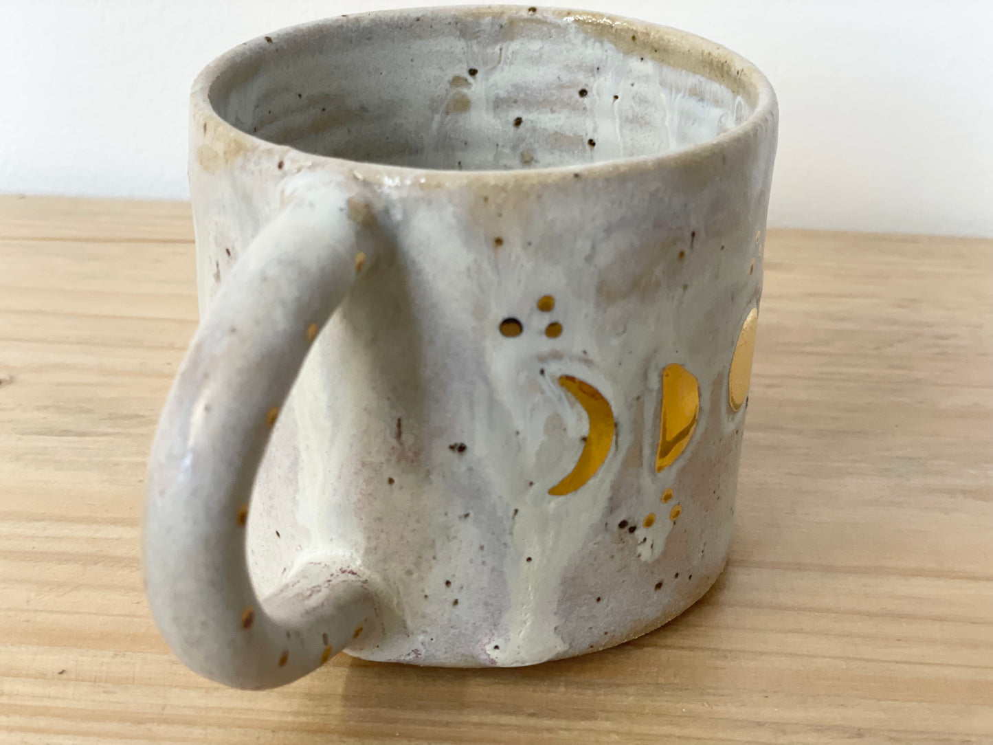 Ceramic 24k Gold moon phases mug