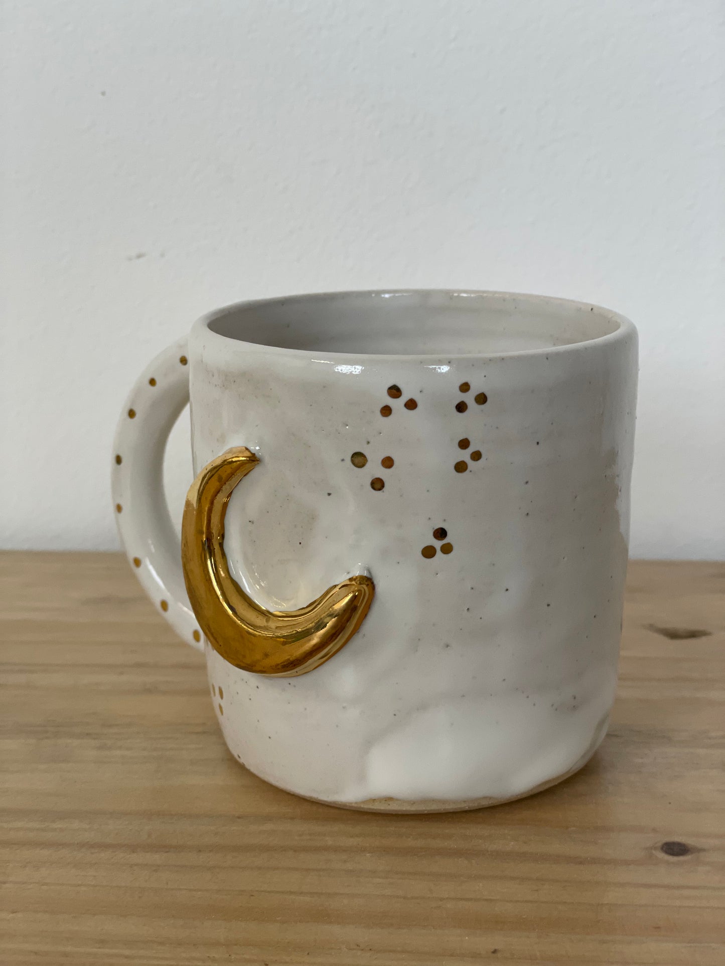 Ceramic 24k Crescent moon mug