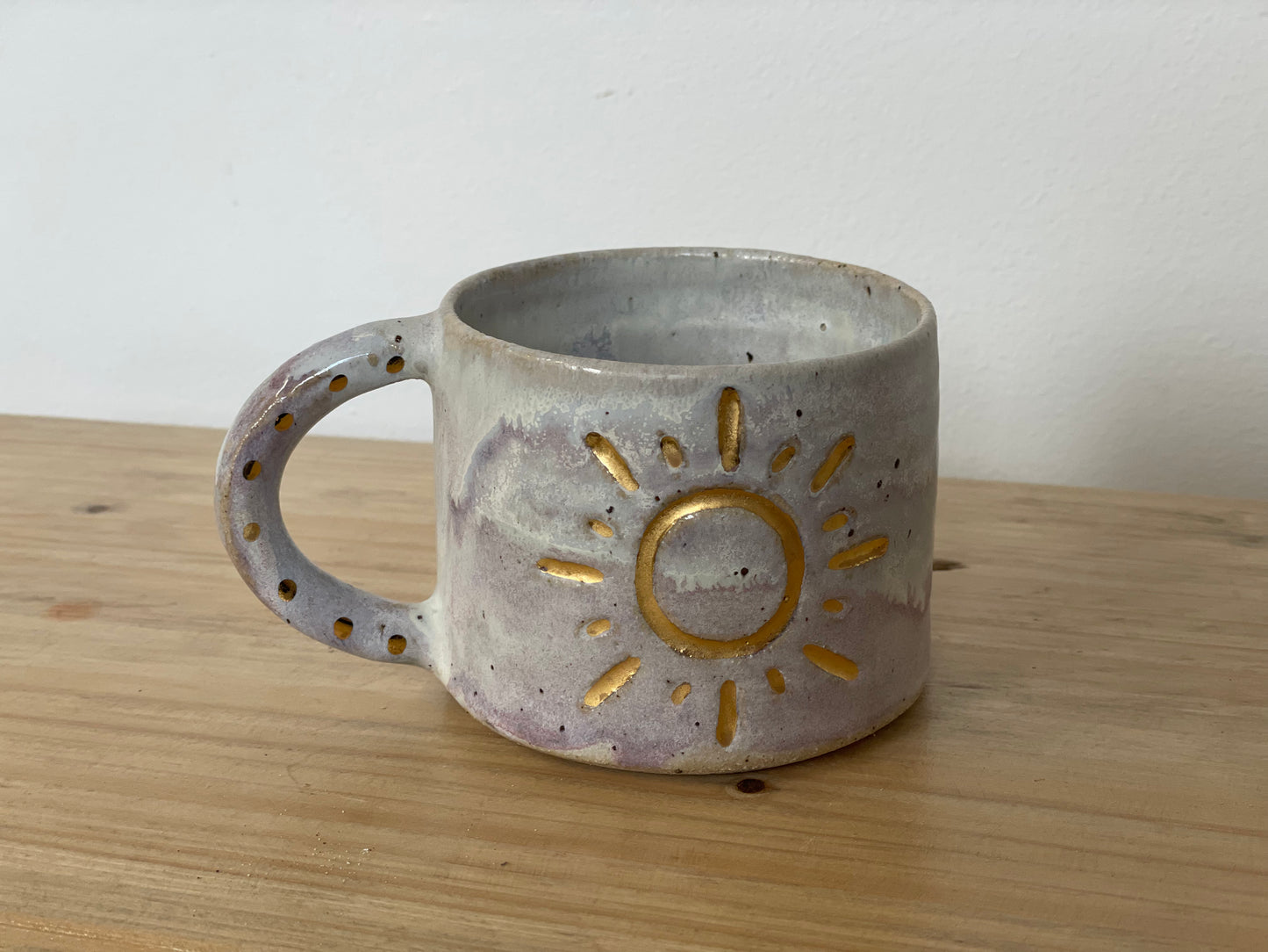 Ceramic 24k Gold Sun mug