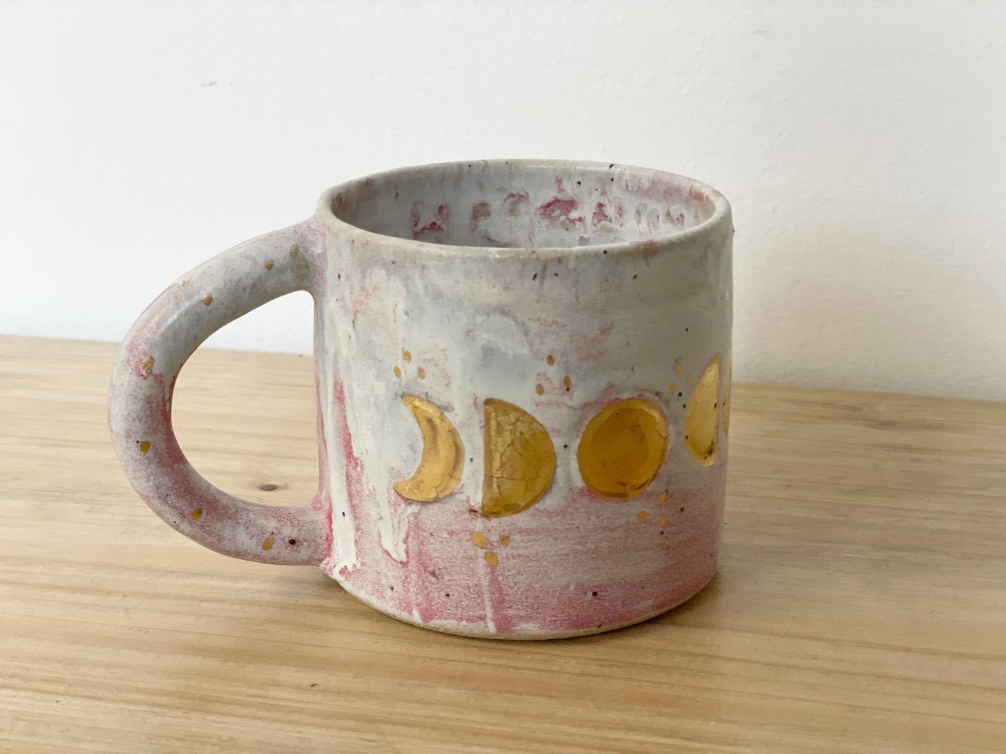 Ceramic 24k Gold moon phases mug