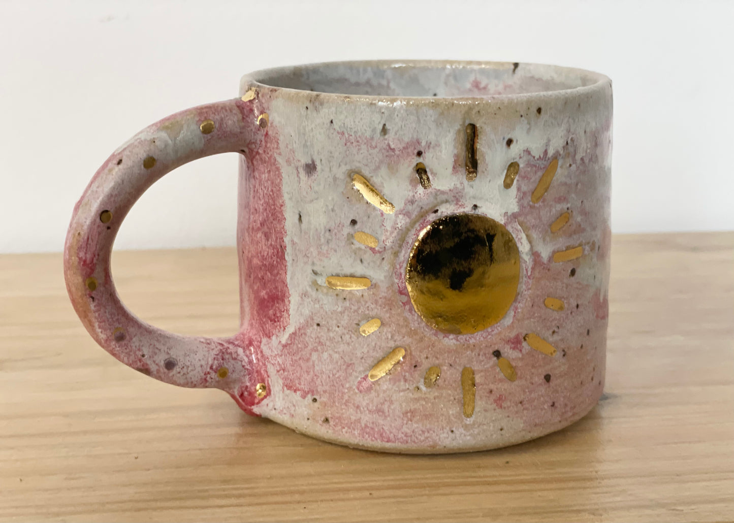 Ceramic 24k Gold Sun mug