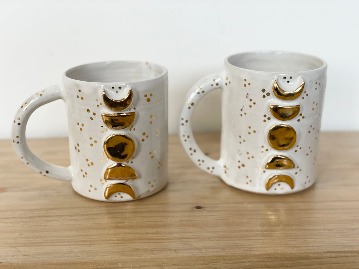 Ceramic 24k Gold moon phases mug