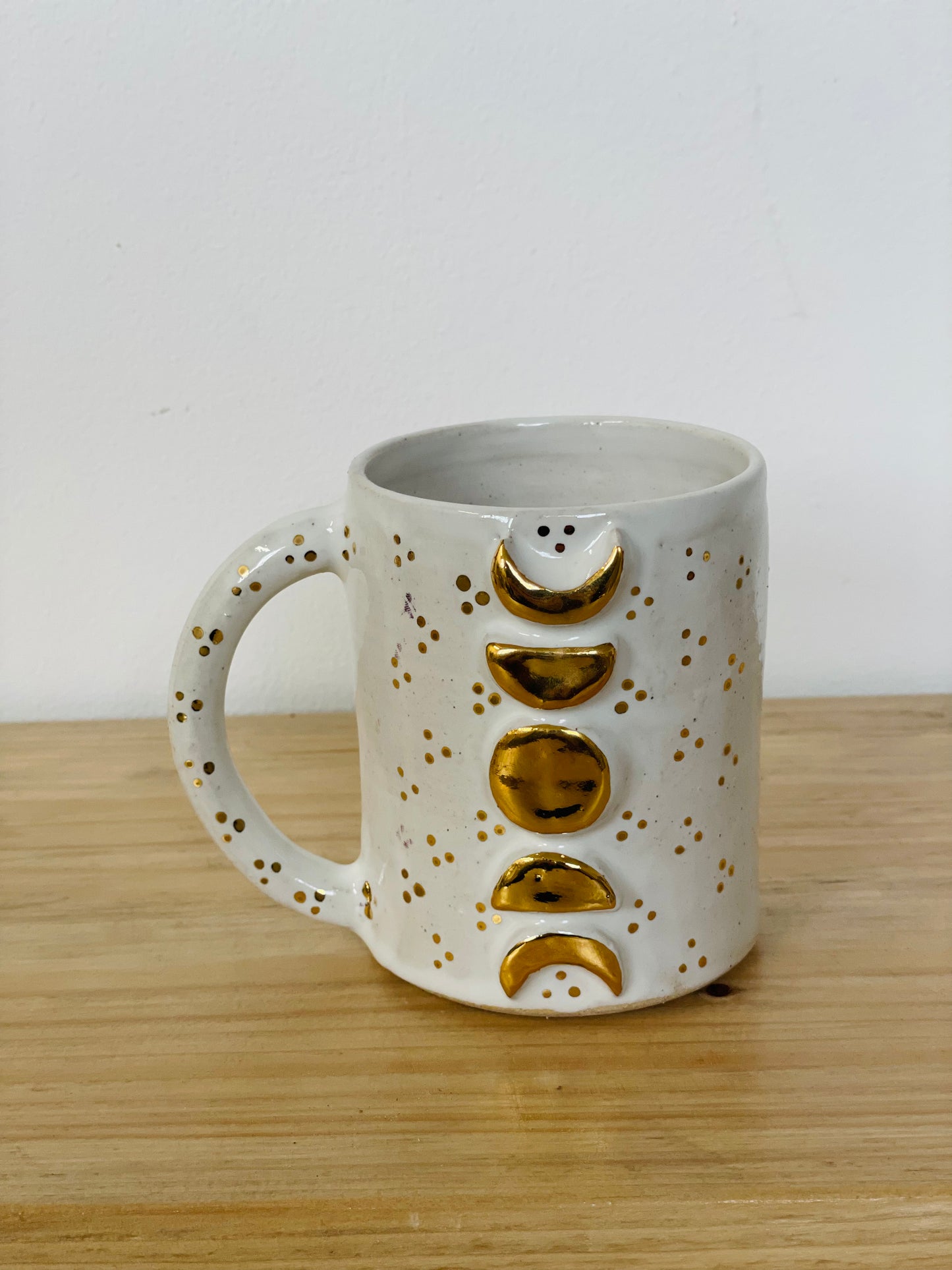 Ceramic 24k Gold moon phases mug