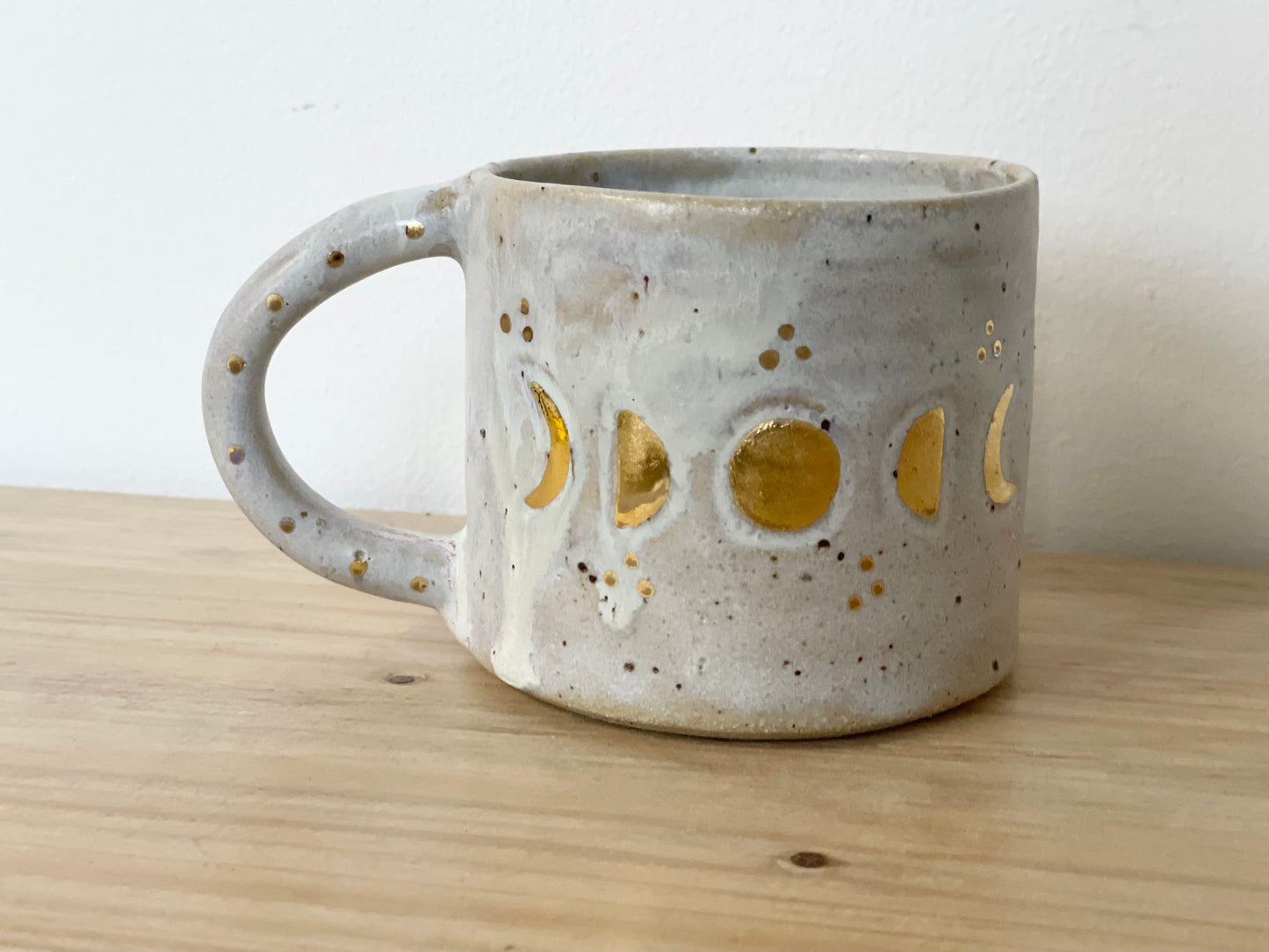 Ceramic 24k Gold moon phases mug