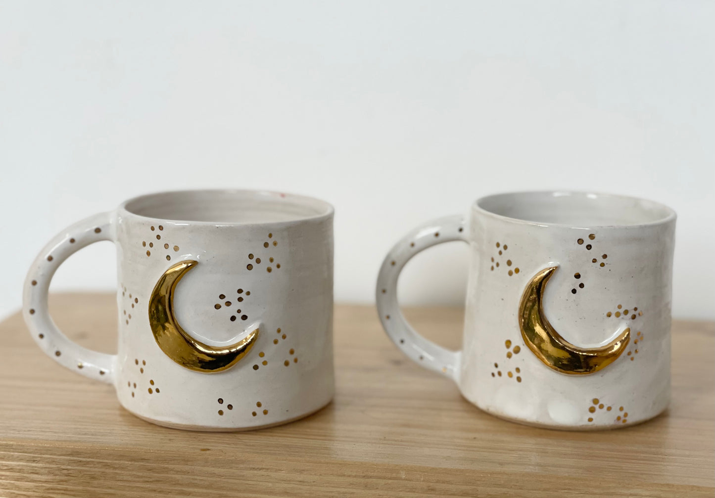 Ceramic 24k Crescent moon mug