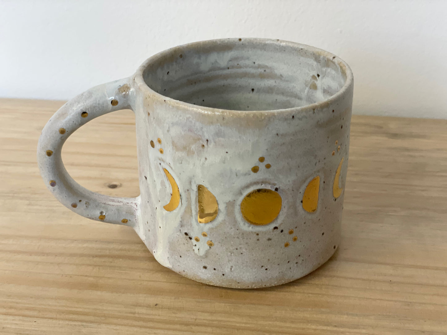 Ceramic 24k Gold moon phases mug