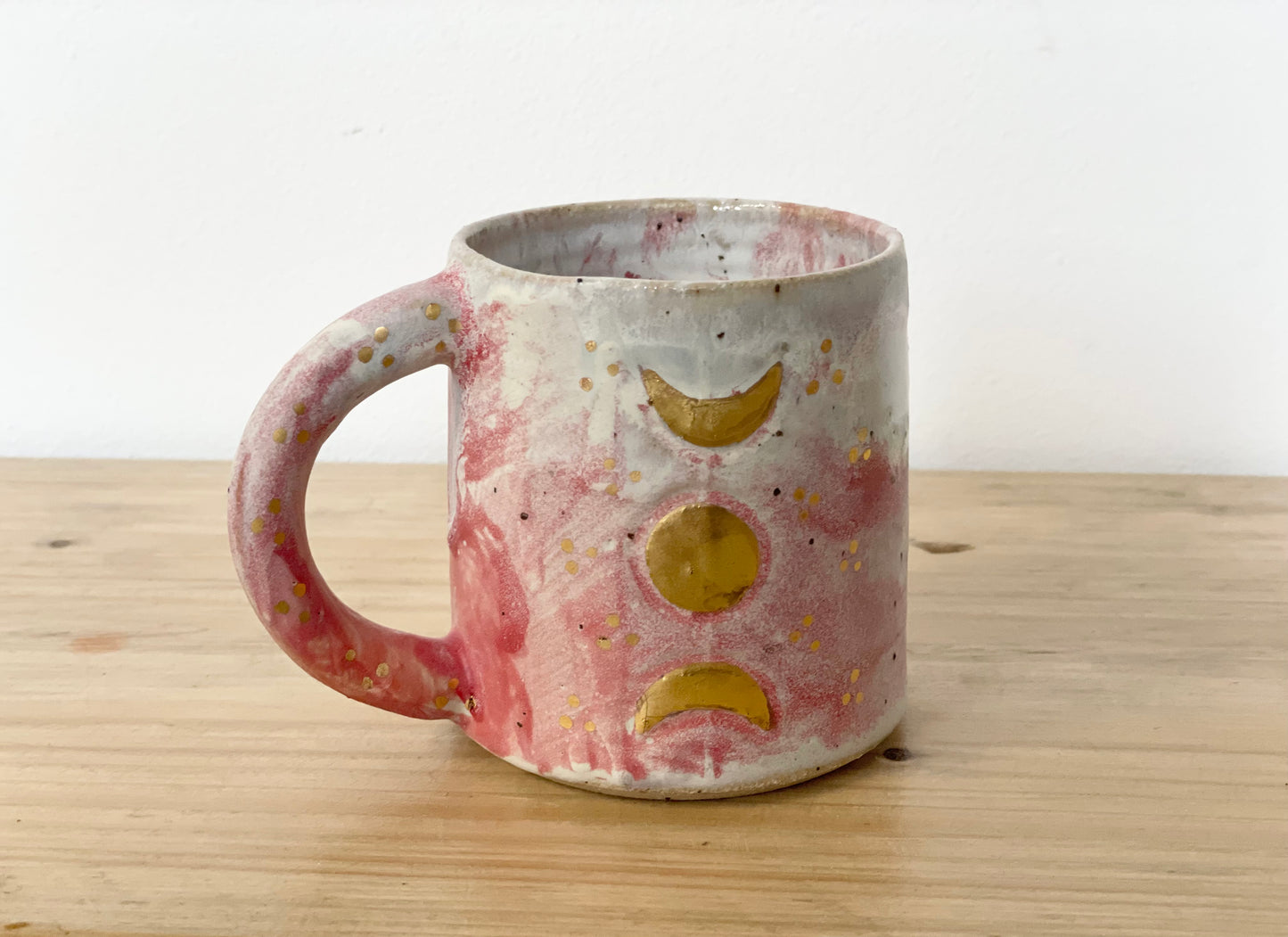 Ceramic 24k Gold moon phases mug