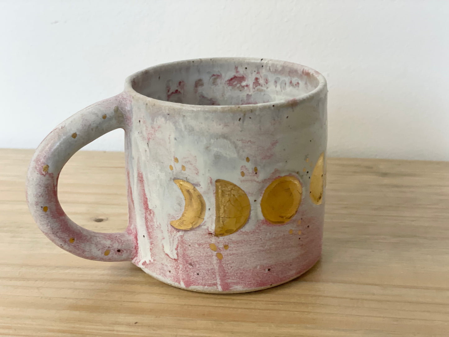 Ceramic 24k Gold moon phases mug