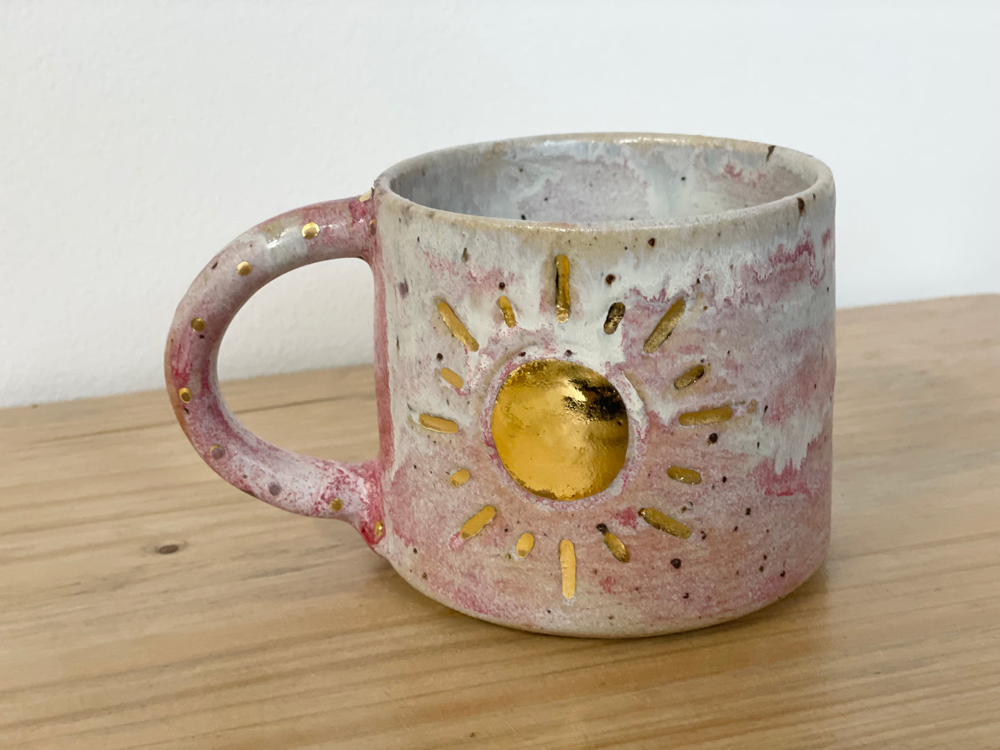 Ceramic 24k Gold Sun mug