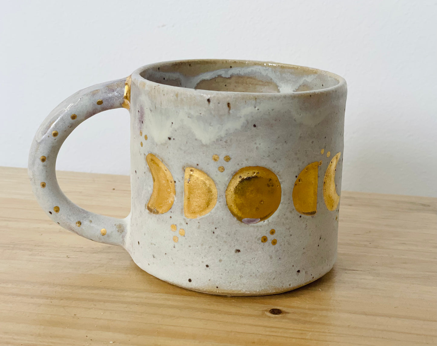 Ceramic 24k Gold moon phases mug