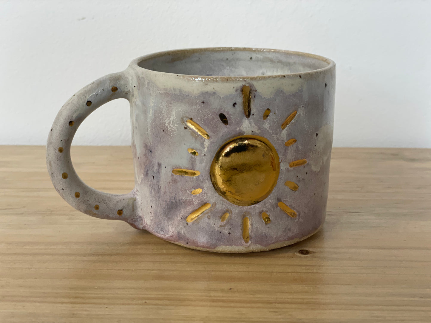 Ceramic 24k Gold Sun mug