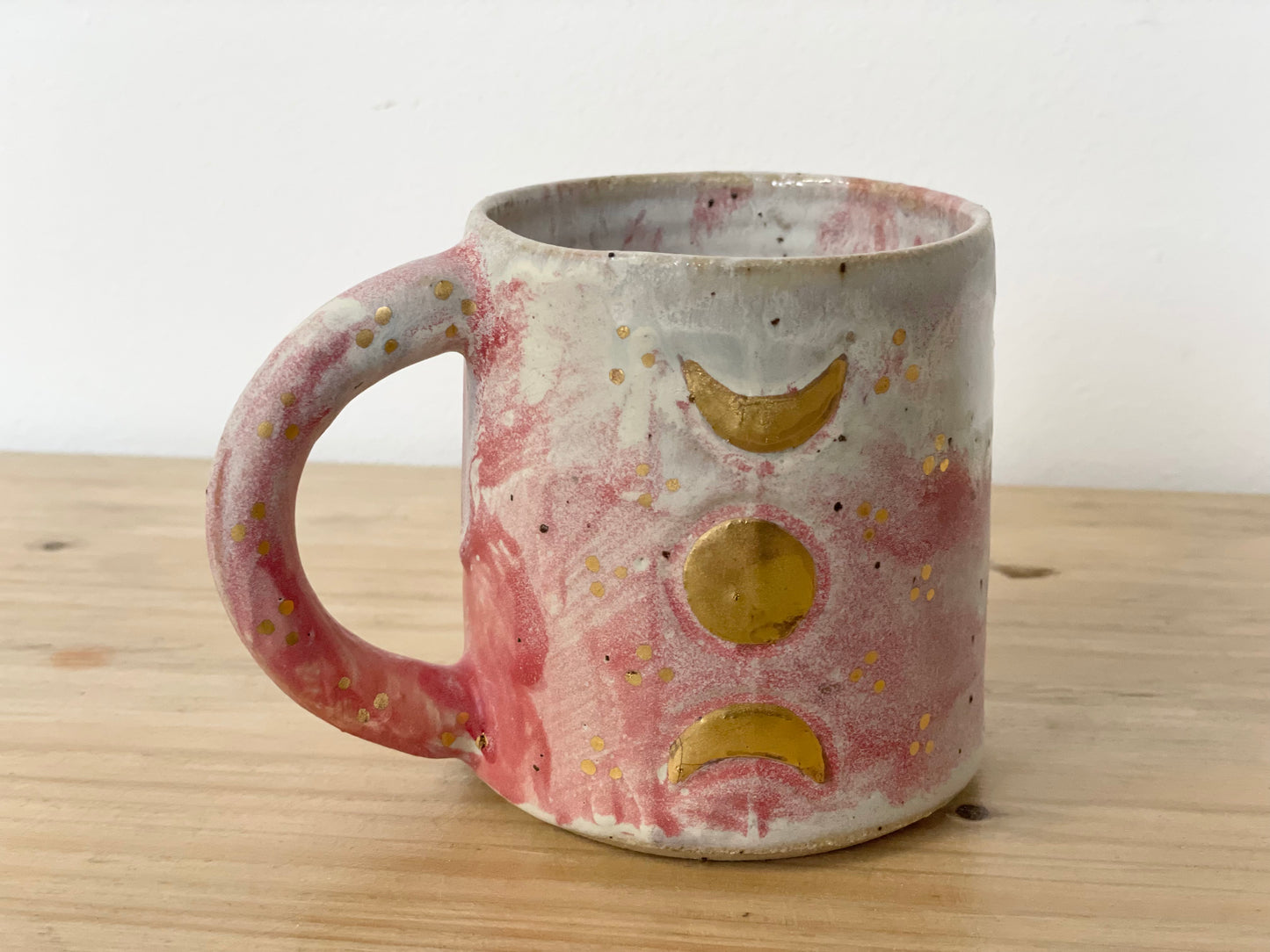 Ceramic 24k Gold moon phases mug