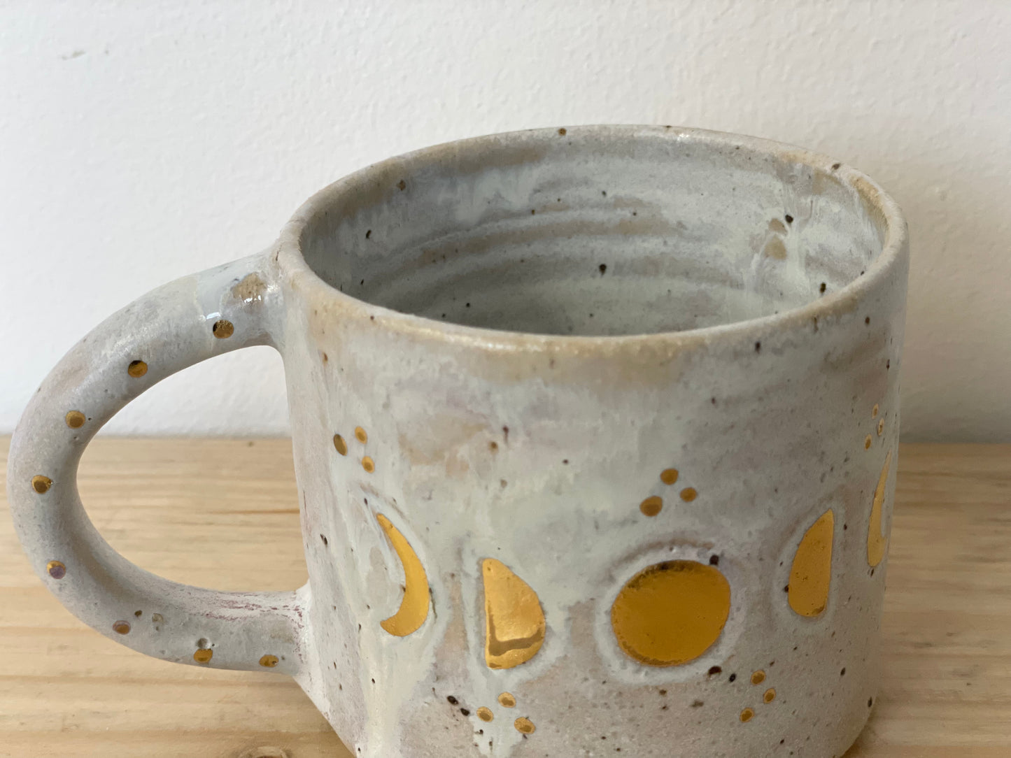 Ceramic 24k Gold moon phases mug