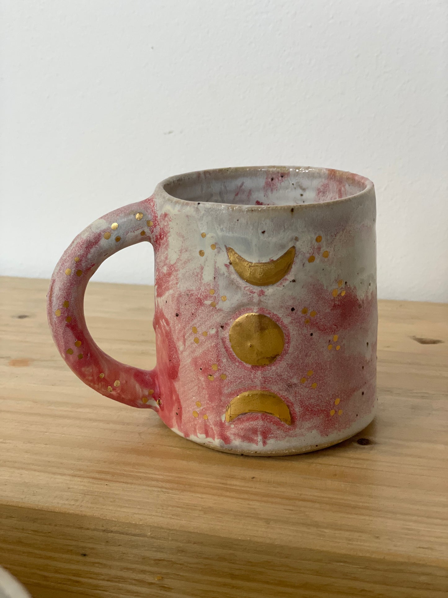 Ceramic 24k Gold moon phases mug