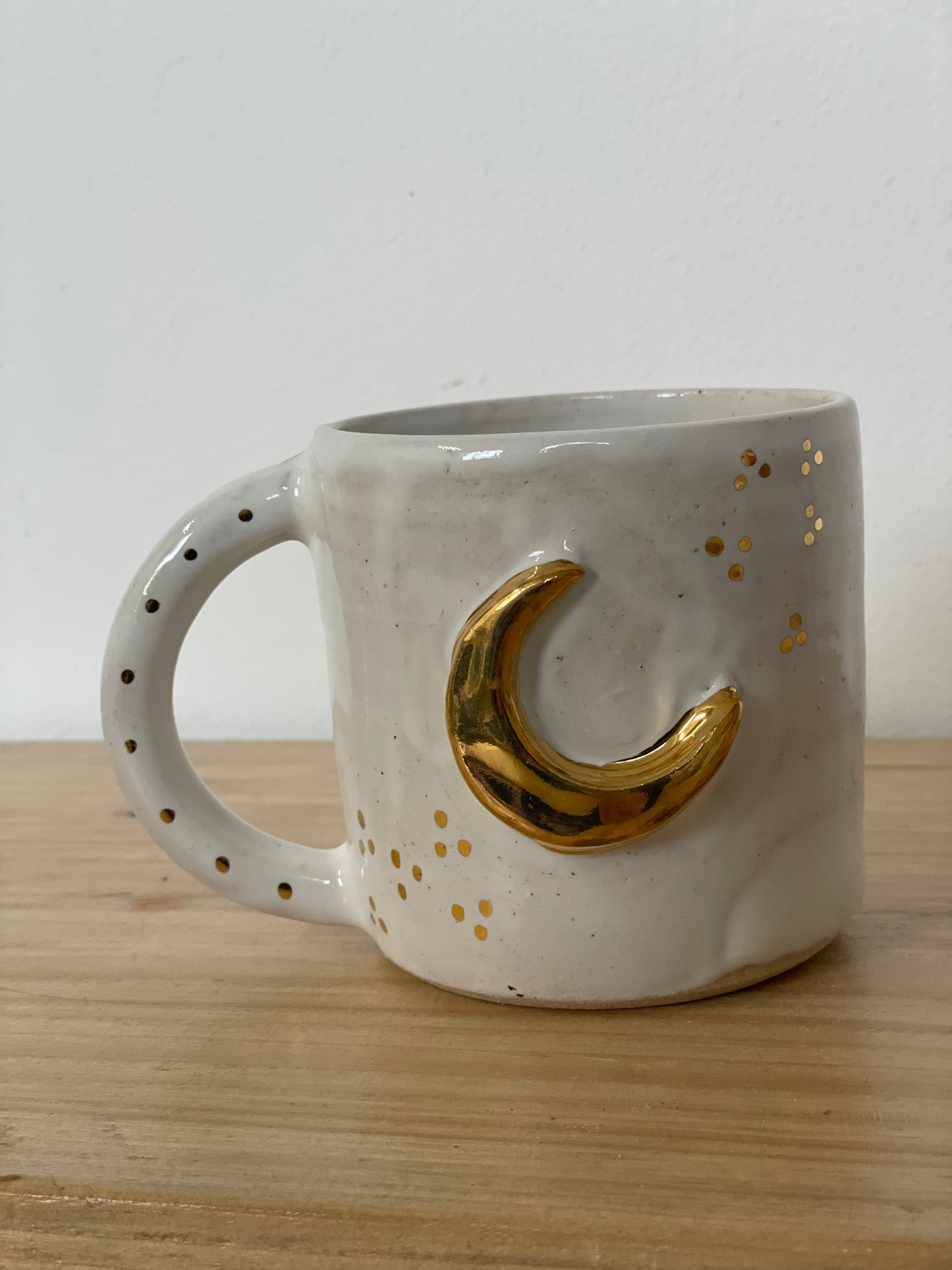 Ceramic 24k Crescent moon mug