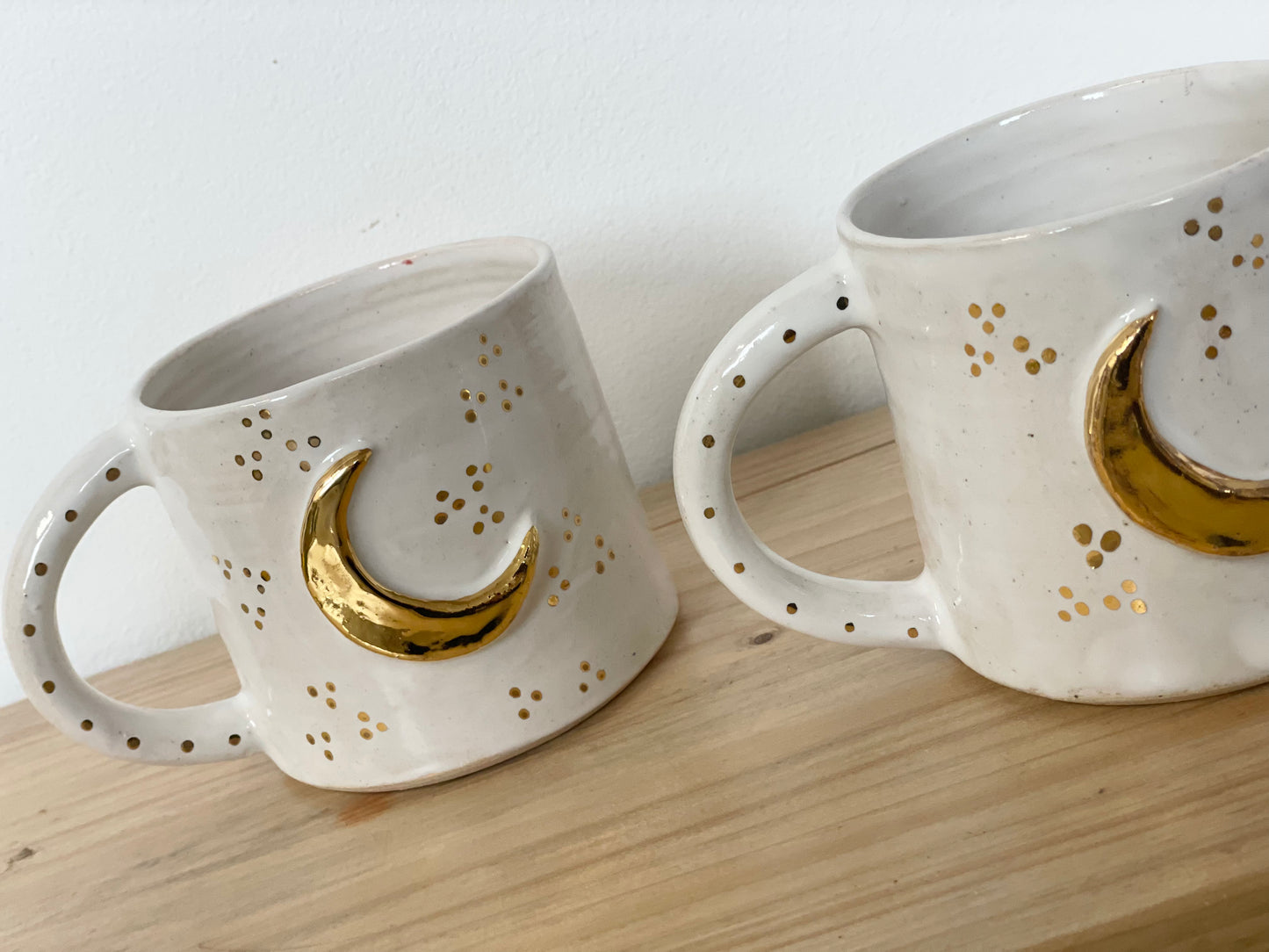 Ceramic 24k Crescent moon mug