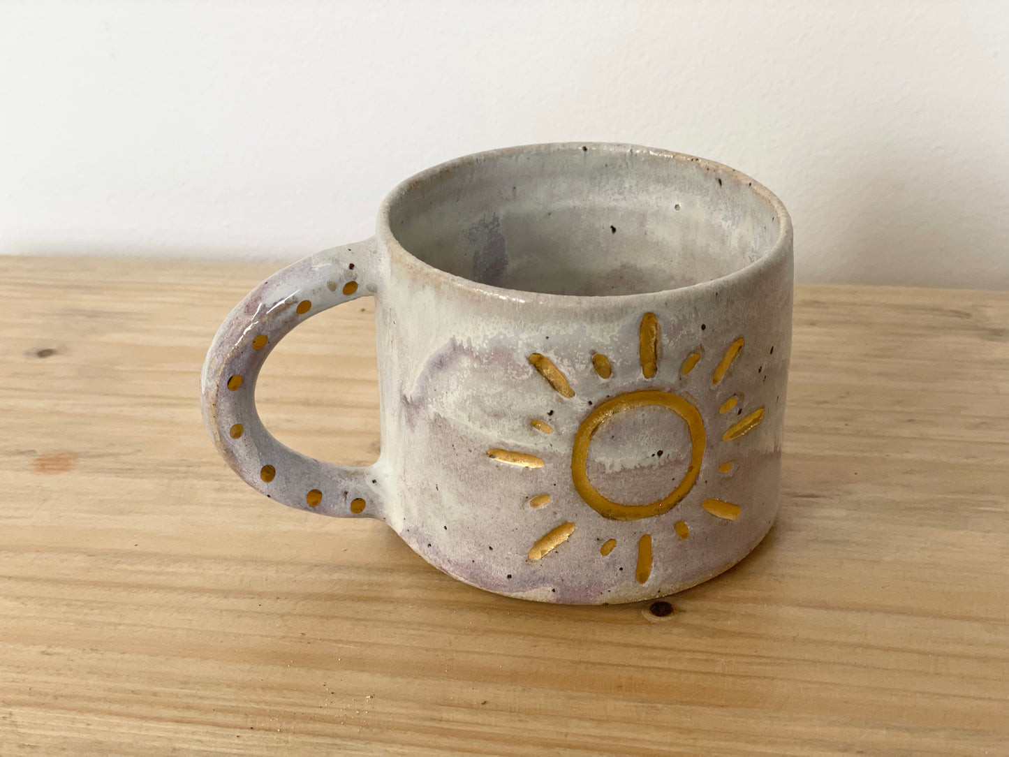 Ceramic 24k Gold Sun mug